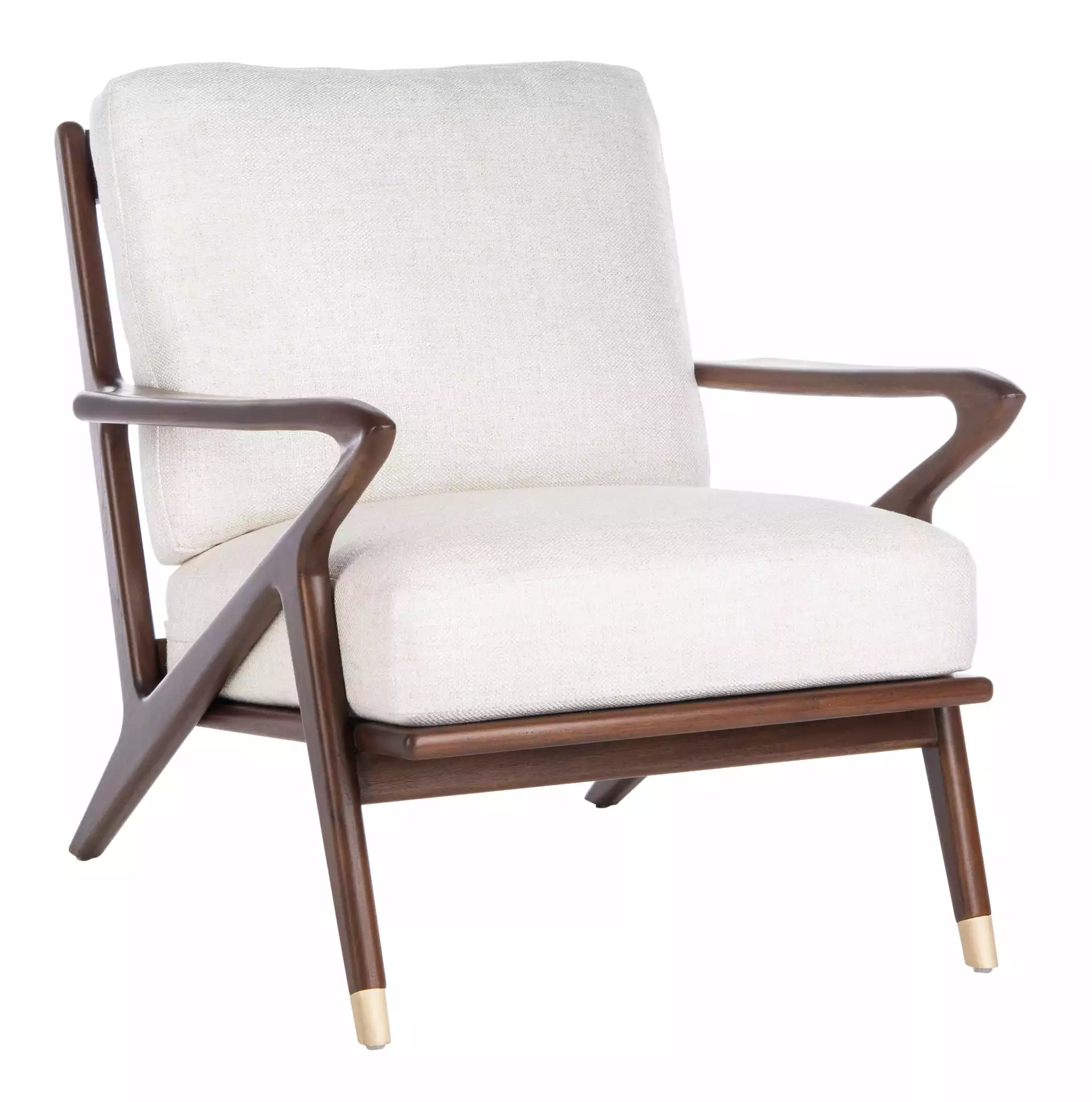 Killian Mid Century Accent Chair, Cream