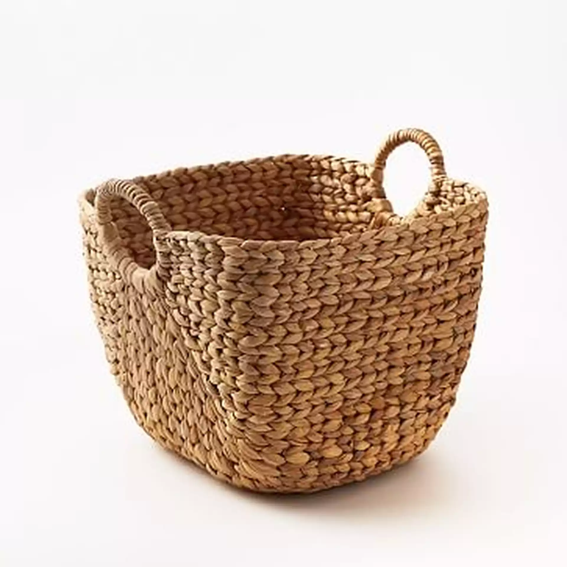 Large Curved Basket, Natural