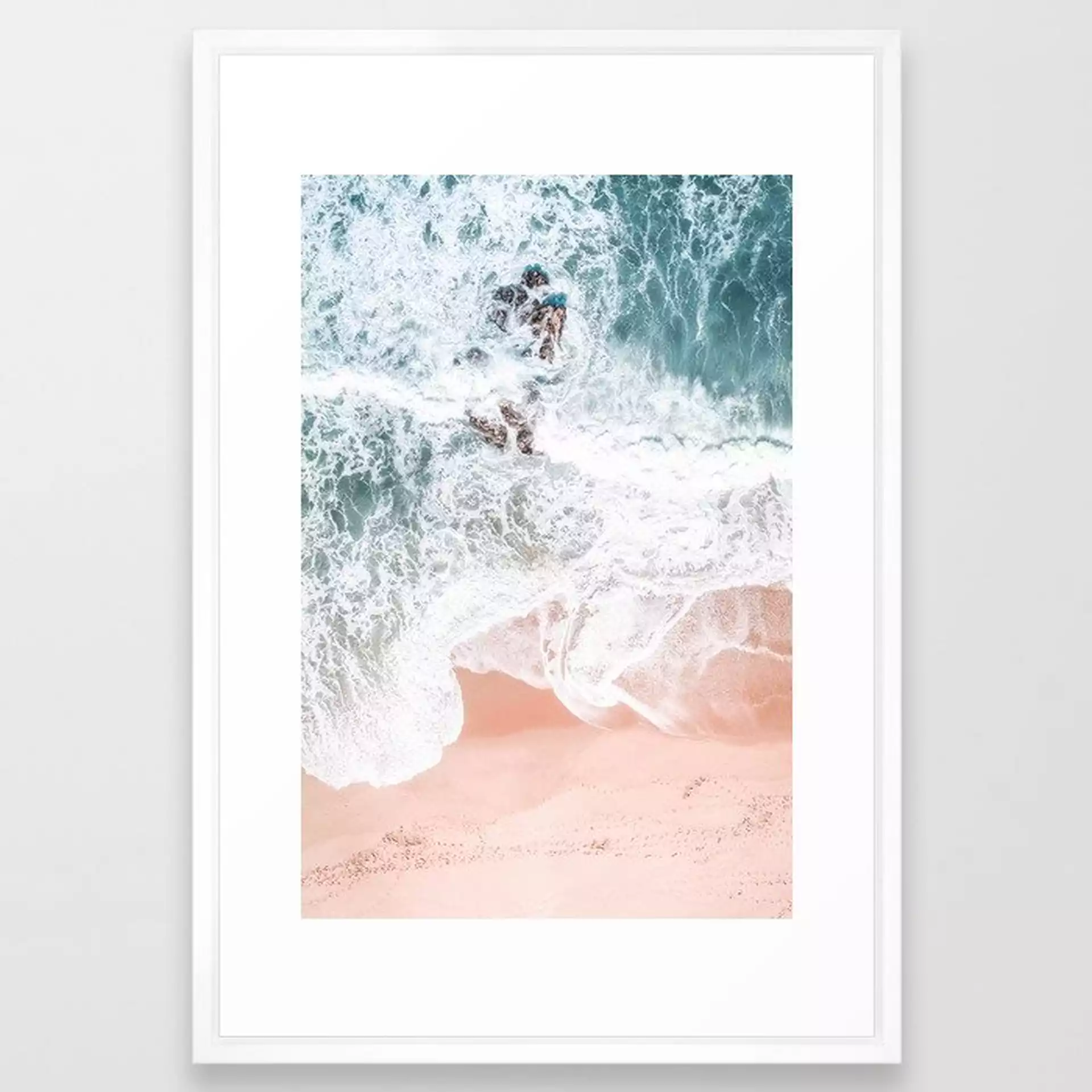 Sands Of Coral Haze Framed Art Print by Ingrid Beddoes Photography - Vector White - LARGE (Gallery)-26x38