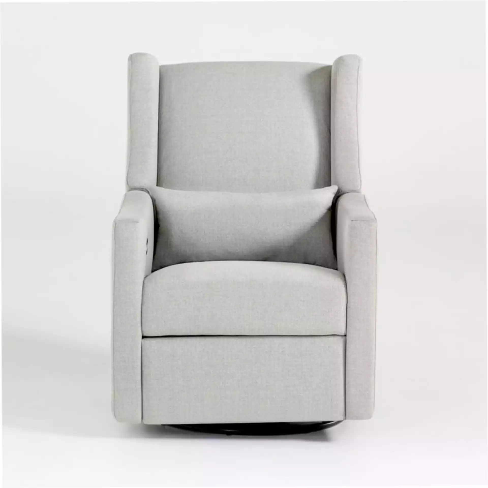 Babyletto Kiwi Gray Power Recliner in Eco-Performance Fabric, Twill