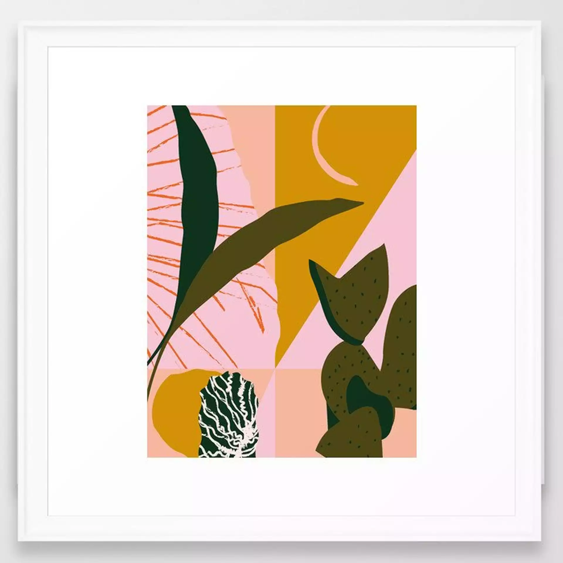Desert Framed Art Print by Grace - Scoop White - MEDIUM (Gallery)-22x22