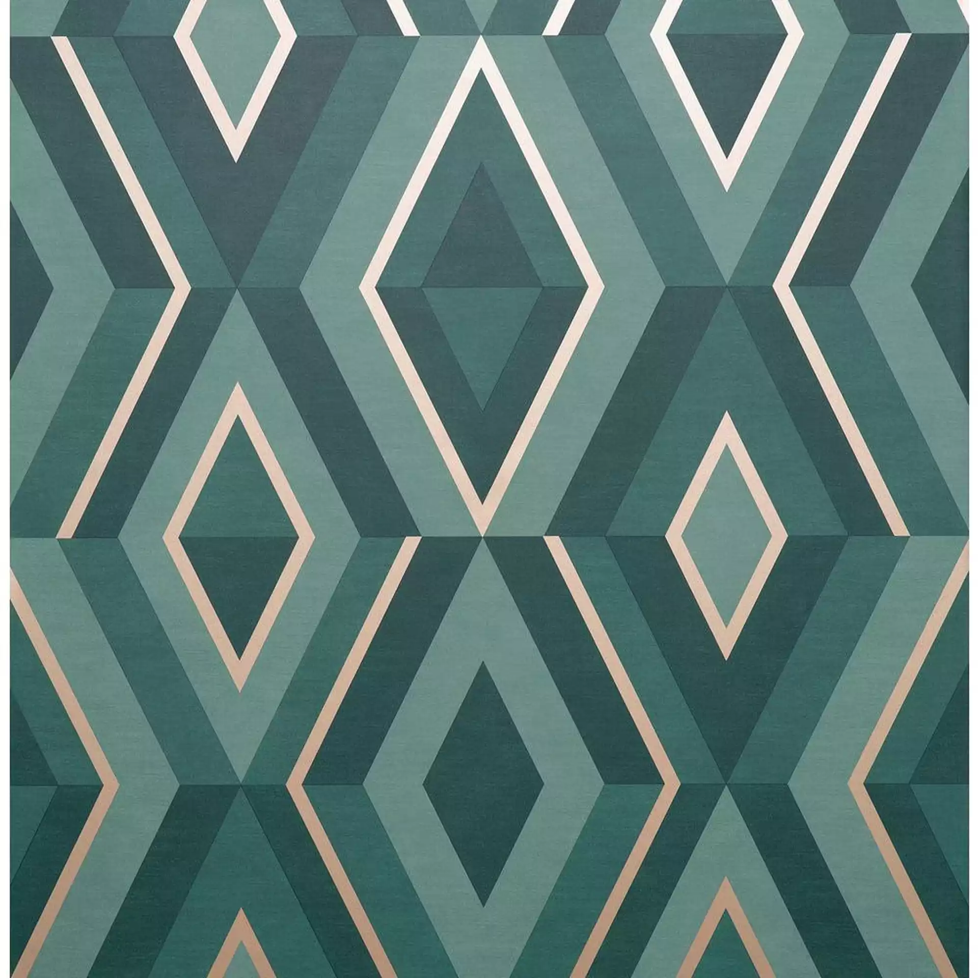 Fine Decor Shard Turquoise Geometric 8 in. x 10 in. Wallpaper Sample