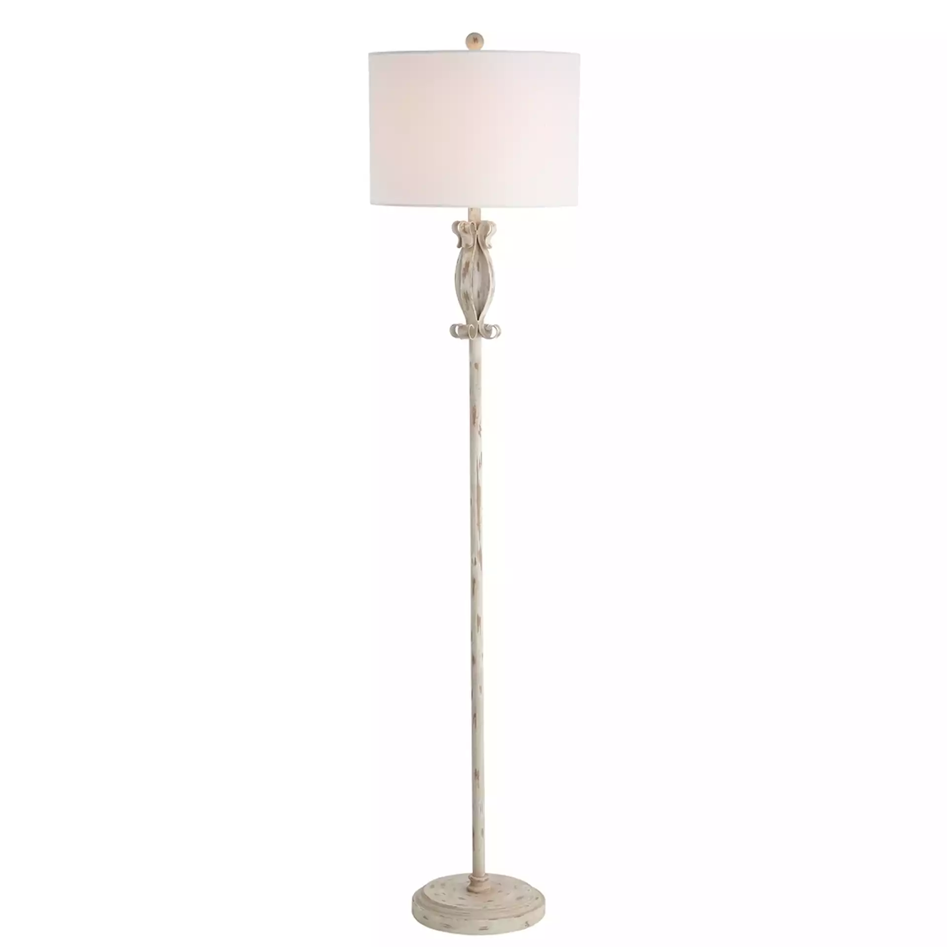Philippa Floor Lamp, Whitewashed, 61"