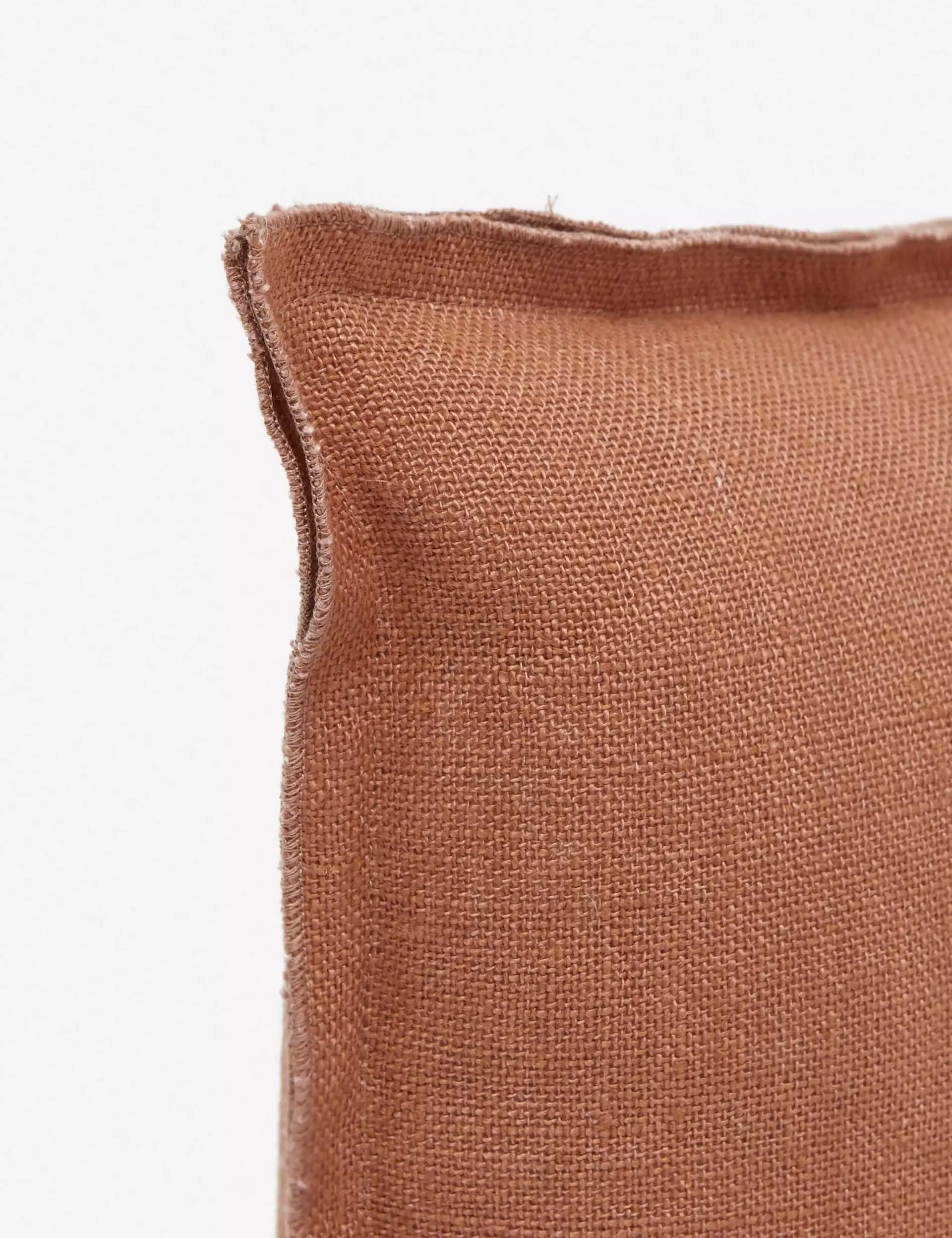 Arlo Linen Lumbar Pillow, Rust