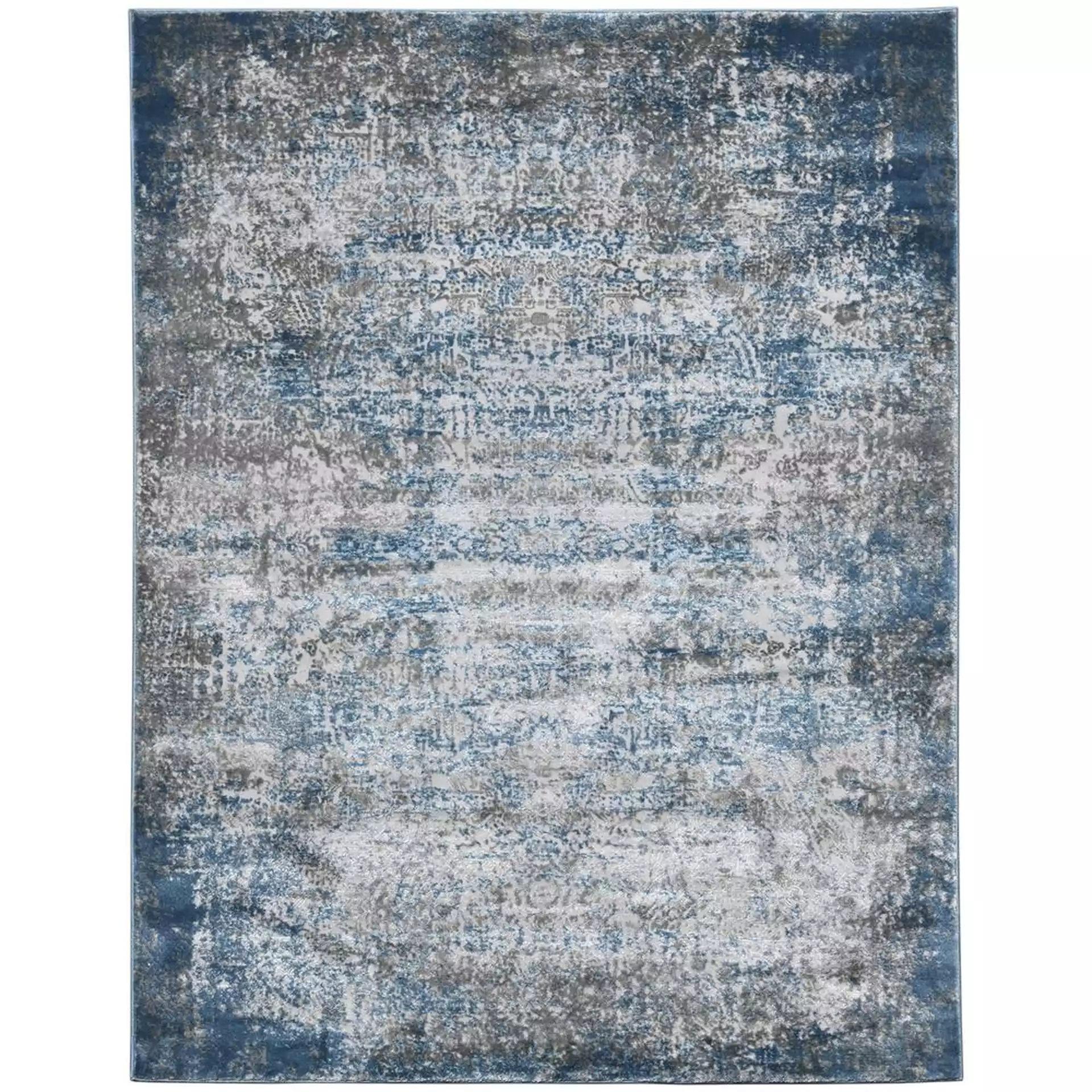 Amer Rugs Cairo Gray/Blue 5 ft. 3 in. x 7 ft. 9 in. Contemporary Abstract Area Rug
