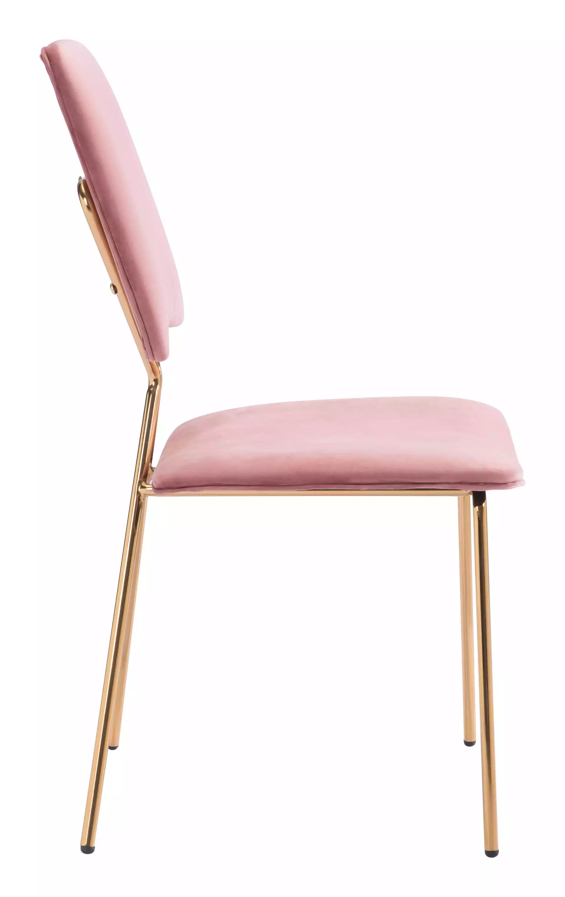 Chloe Dining Chair Pink & Gold (Set of 2)