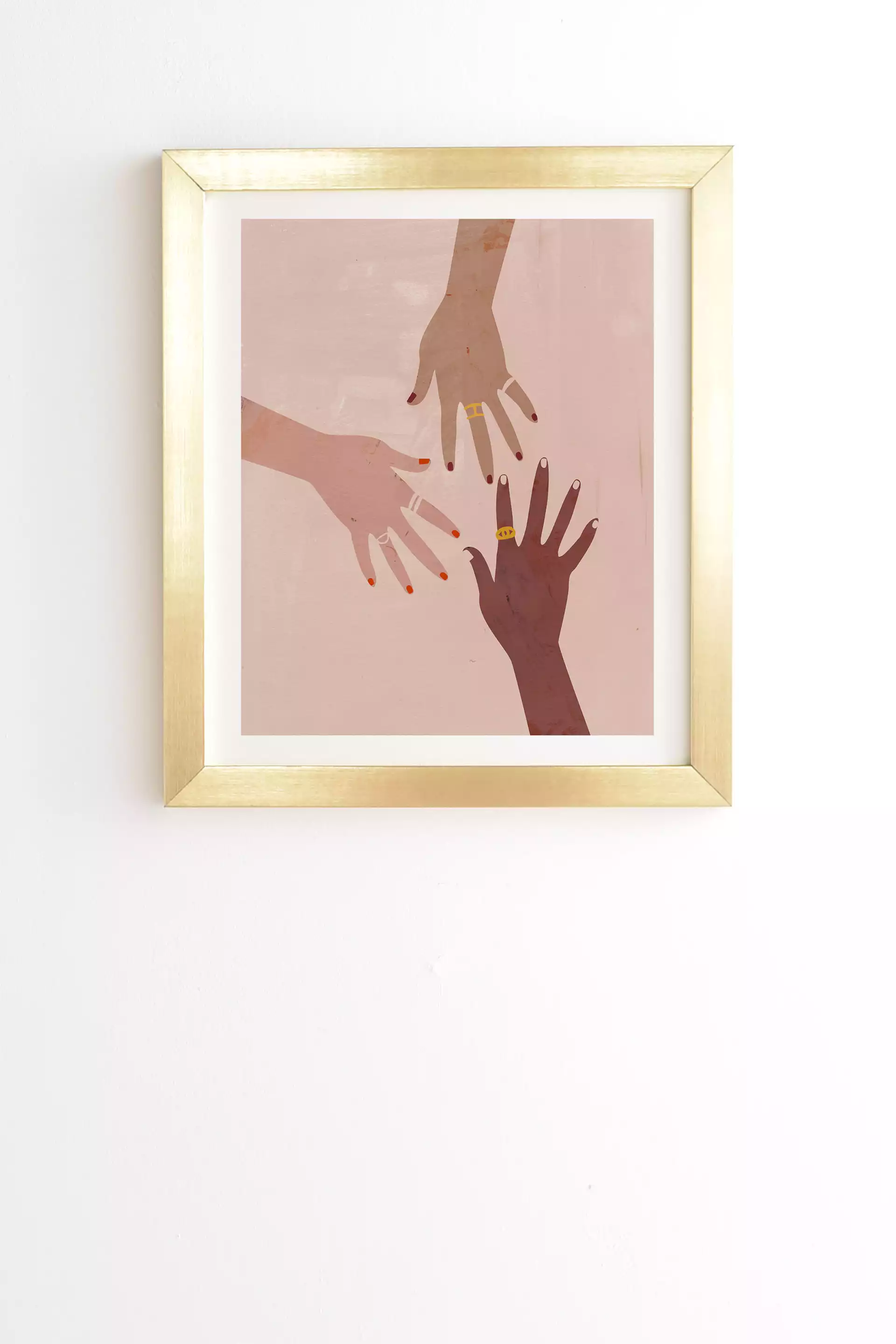 Love Is A Superpower by Megan Galante - Framed Wall Art Basic Gold 11" x 13"
