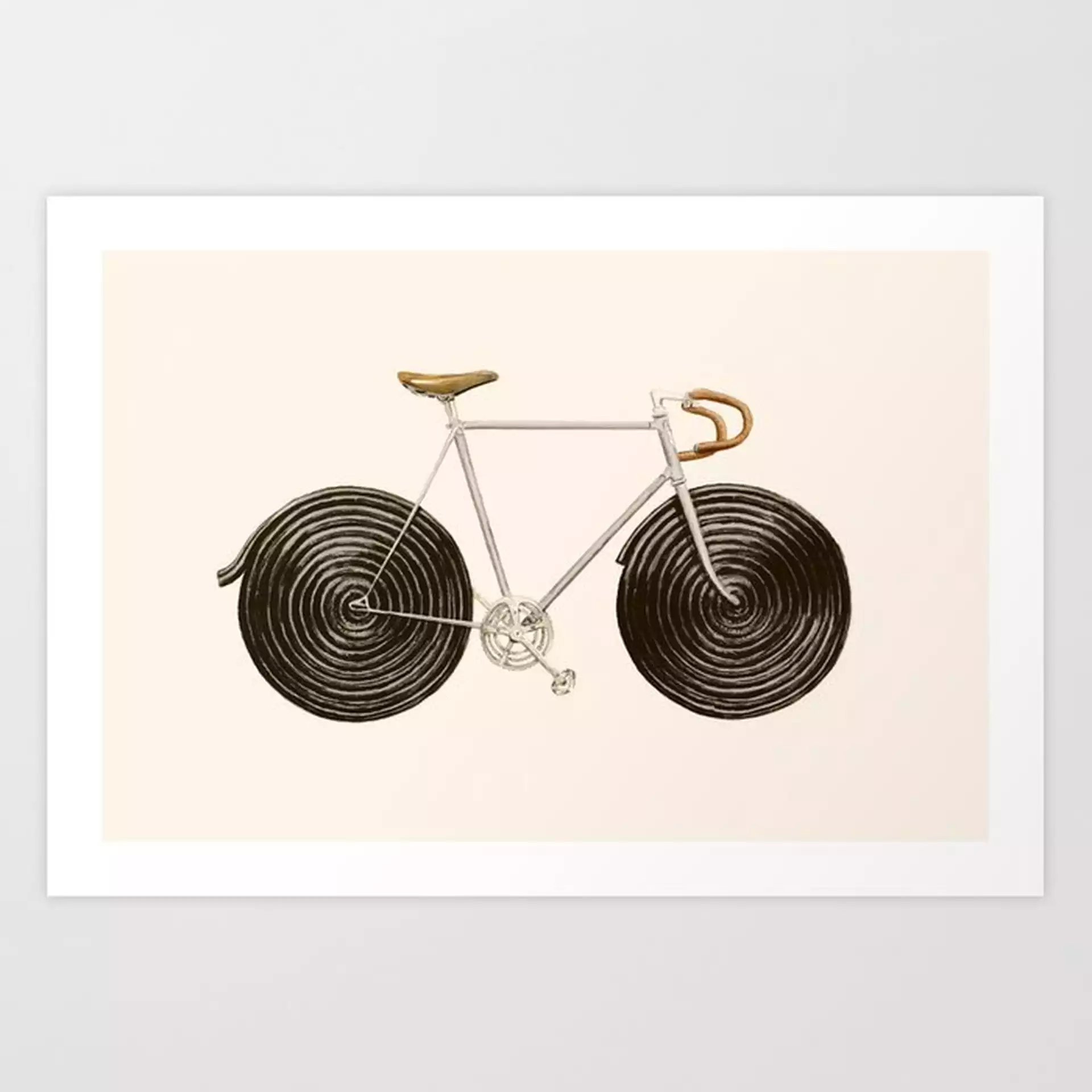 Licorice Bike Art Print by Florent Bodart / Speakerine - SMALL