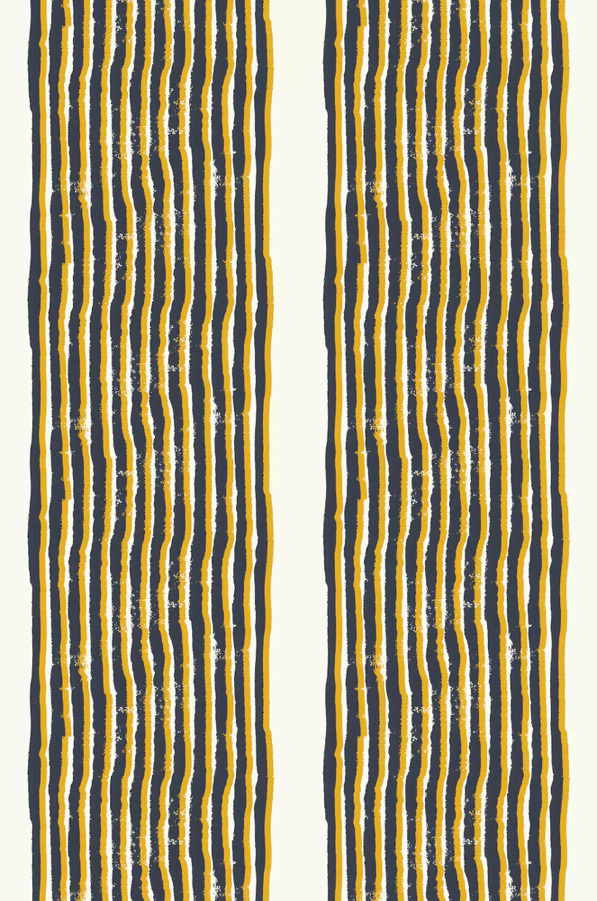 Zen Stripe Block Print Mustard Couch Throw Pillow by Becky Bailey - Cover (20" x 20") with pillow insert - Outdoor Pillow