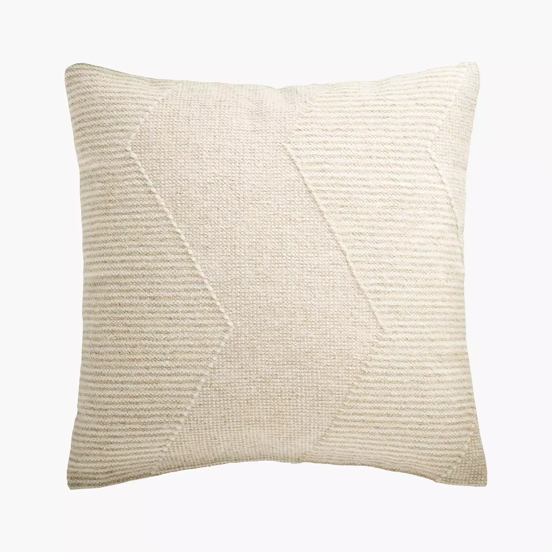 Bias Pillow, Feather-Down Insert, Natural, 23" x 23"