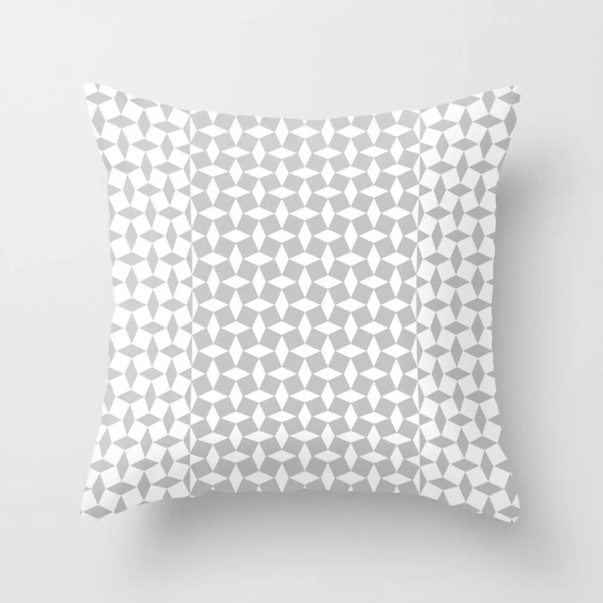 Patchwork Tile In Grey And White Couch Throw Pillow by Becky Bailey - Cover (16" x 16") with pillow insert - Outdoor Pillow
