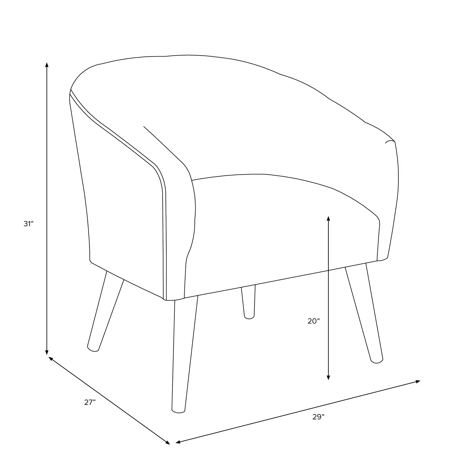 Dexter Chair, Talc