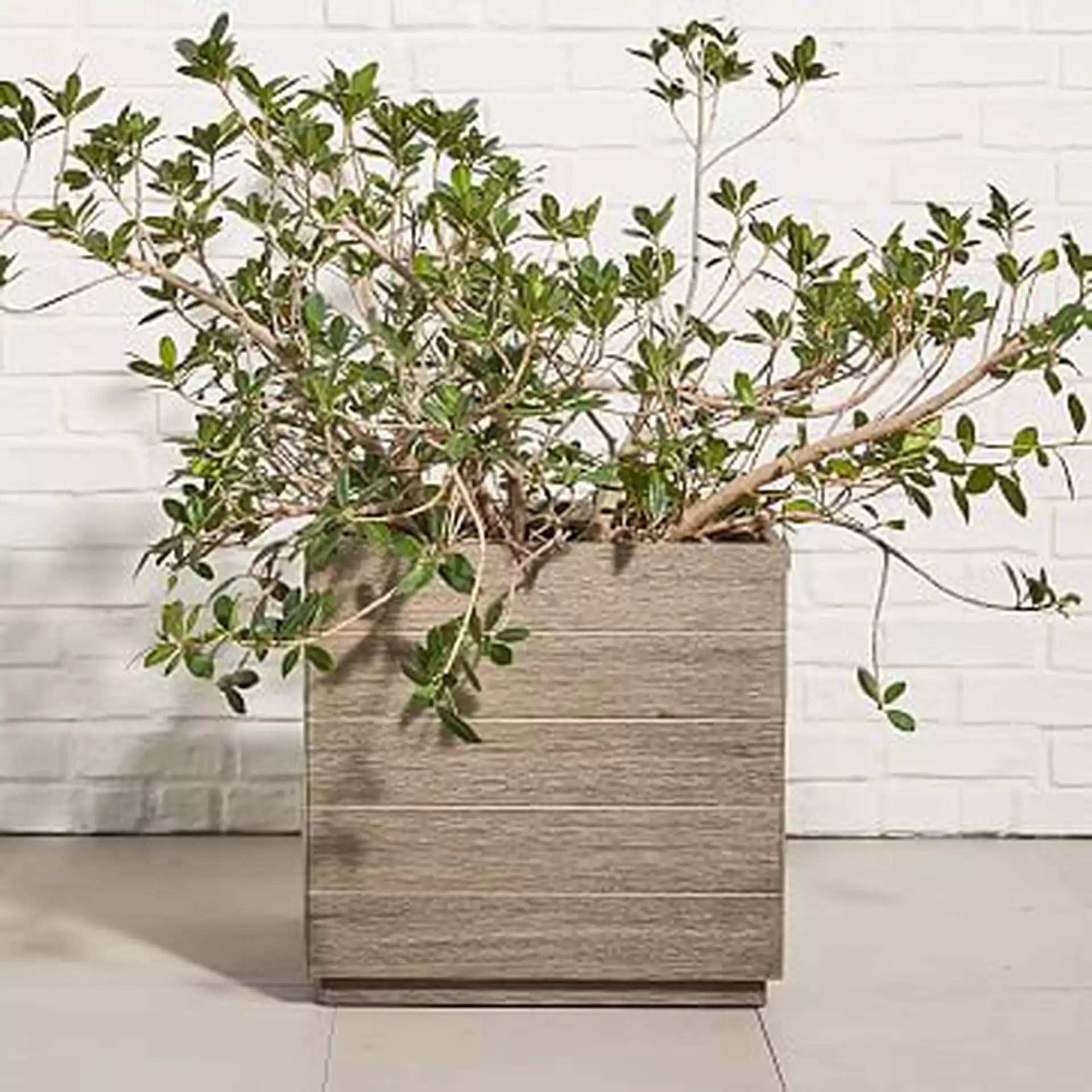Portside Outdoor Planters, Large, Weathered Gray