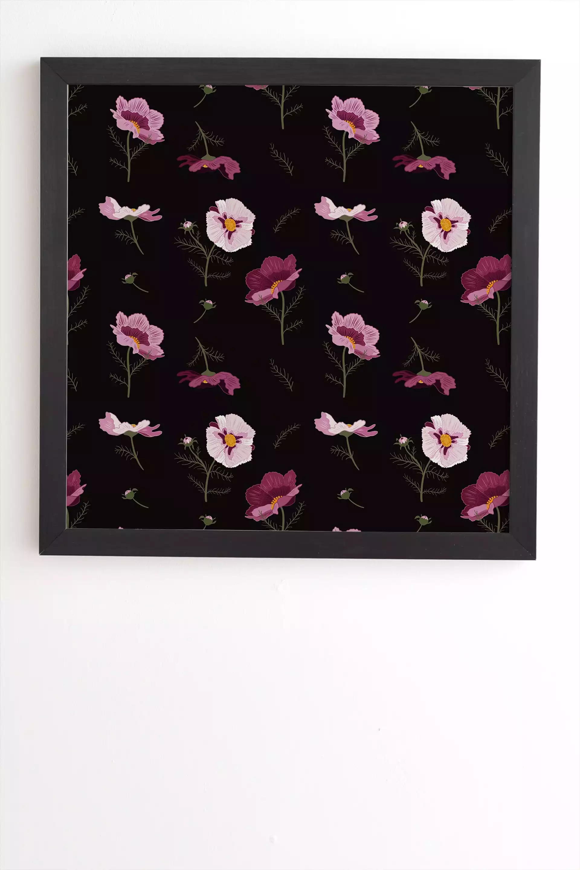 Iveta Abolina Florrie Night Black Framed Wall Art - 14" x 16.5"