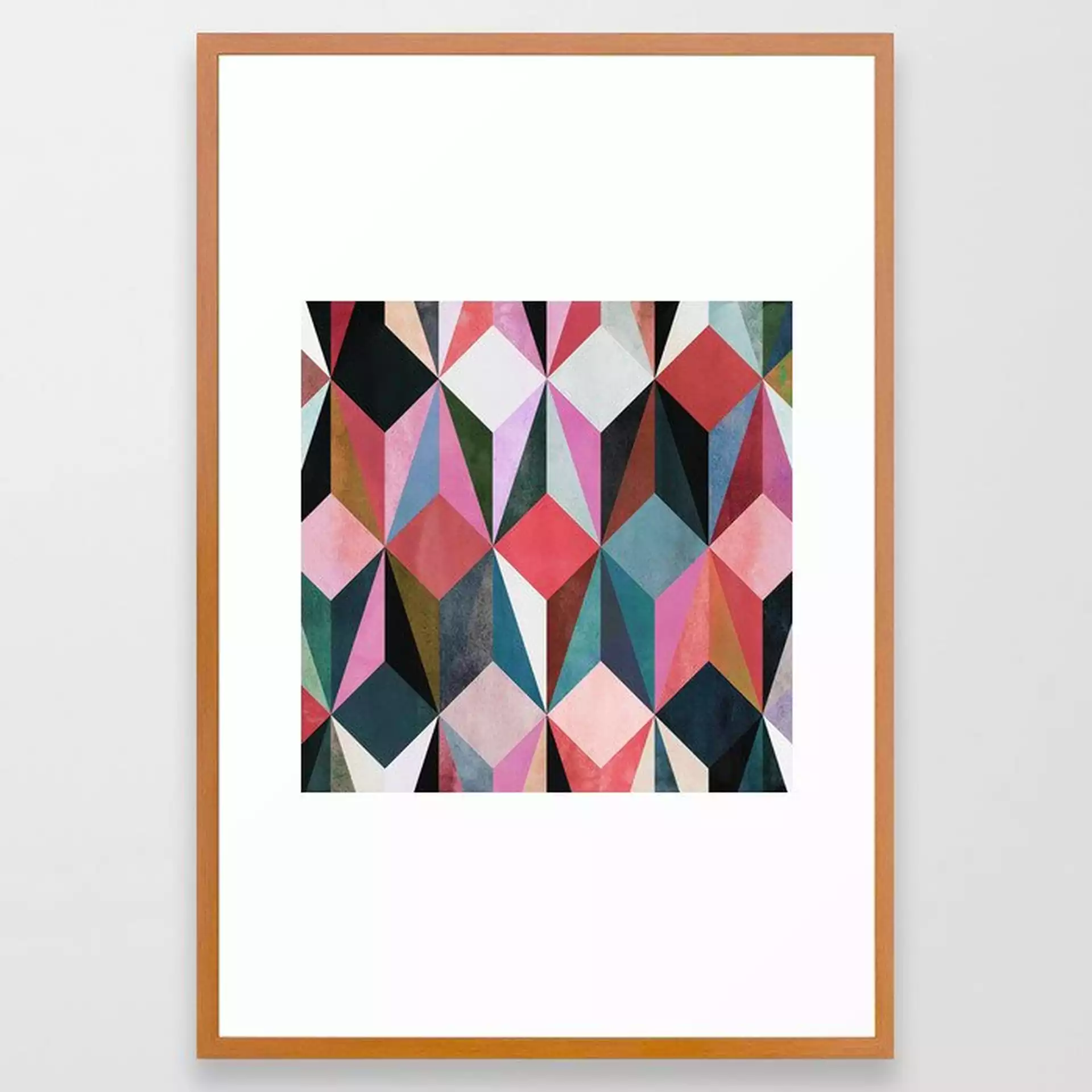 Colour + Pattern 21 Framed Art Print by Georgiana Paraschiv - Conservation Pecan - LARGE (Gallery)-26x38
