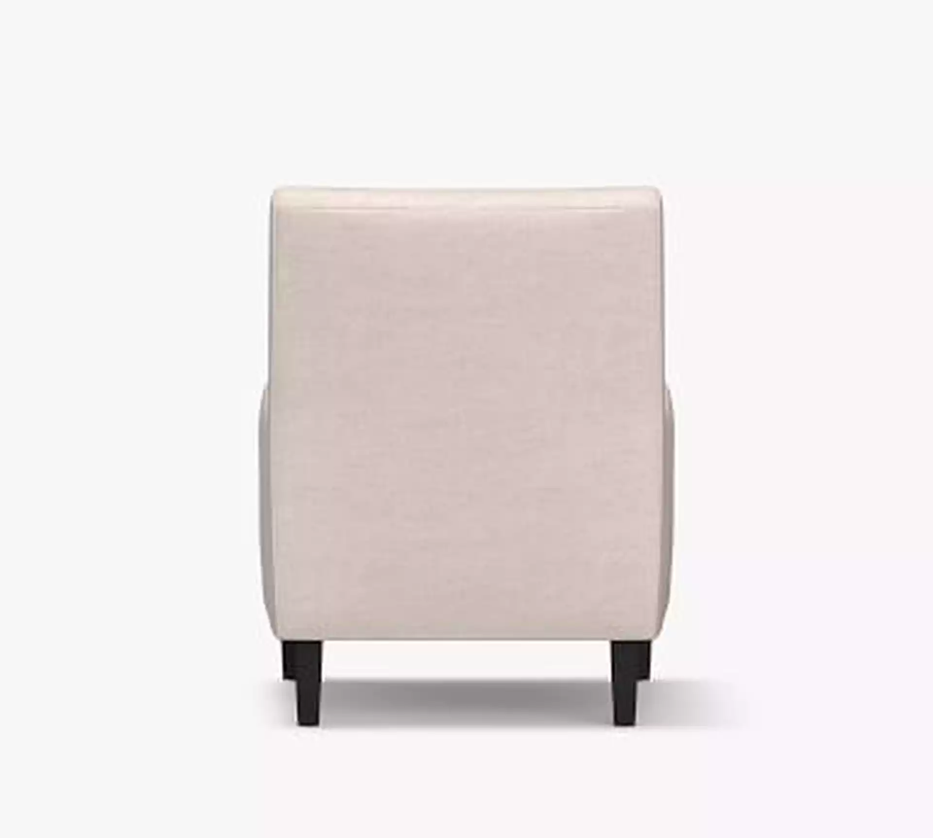 SoMa Isaac Upholstered Armchair, Polyester Wrapped Cushions, Twill White