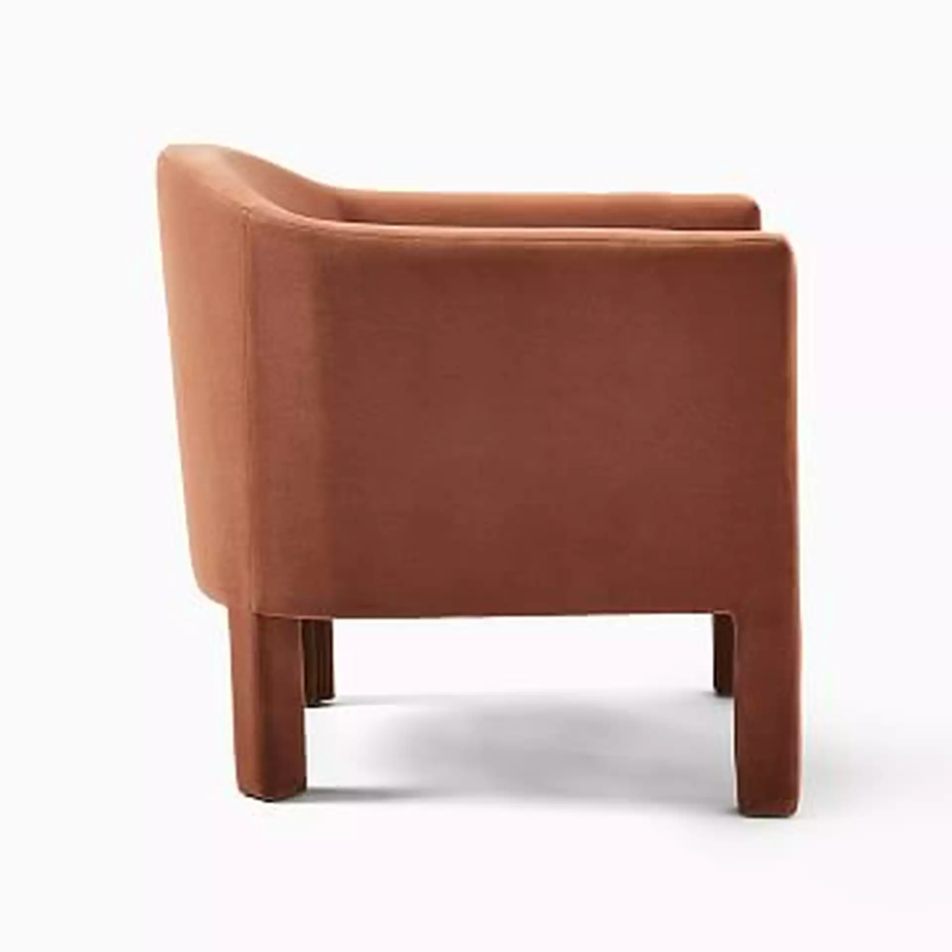 Isabella Fully Upholstered Chair, Poly, Performance Velvet, Black, N/A