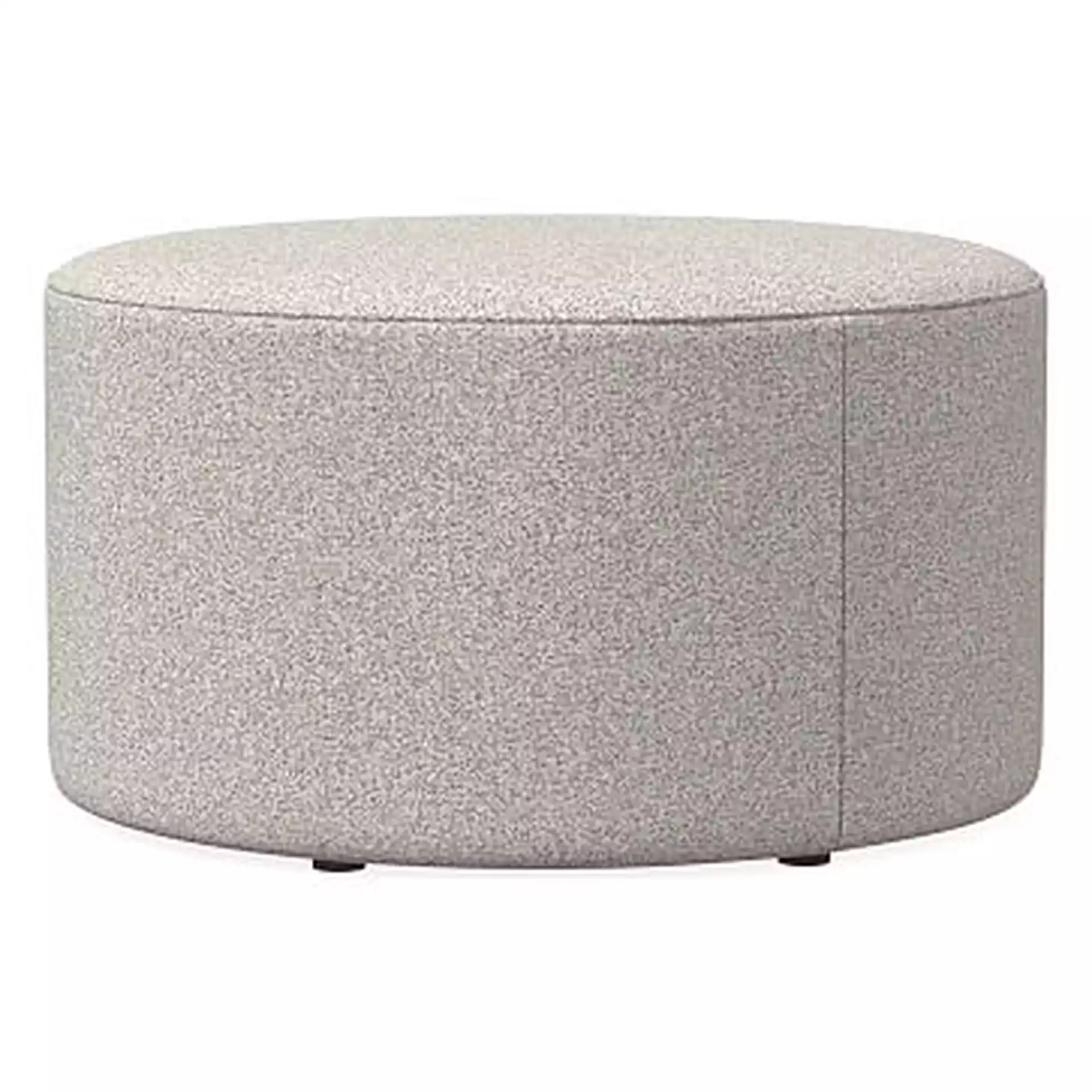 Isla Large Ottoman, Poly, Chenille Tweed, Storm Gray, Concealed Supports