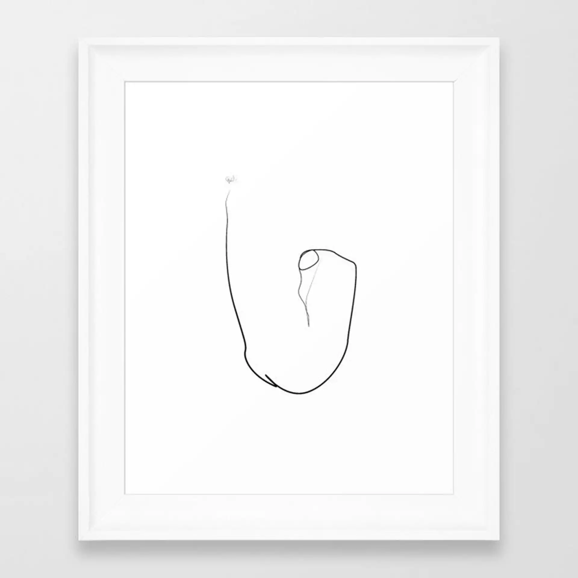 Nu 1 Framed Art Print by Quibe - Scoop White - X-Small-10x12