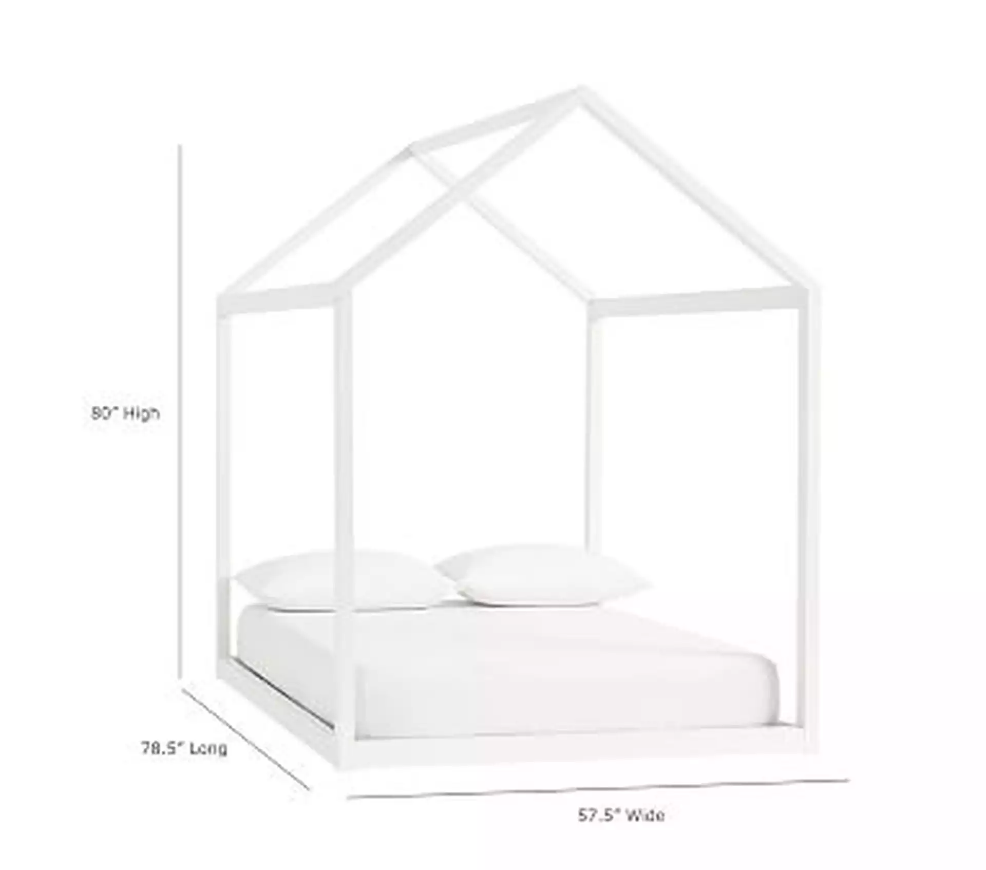 Camden House Bed, Twin, Simply White, In-Home Delivery