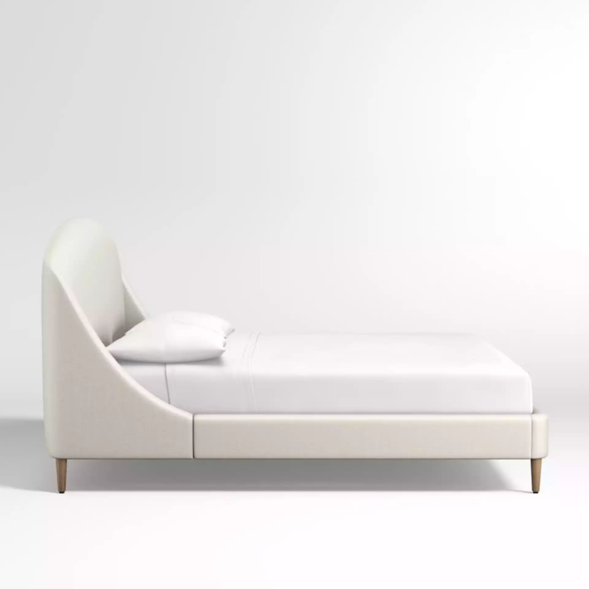 Lafayette Ivory Upholstered King Bed without Footboard