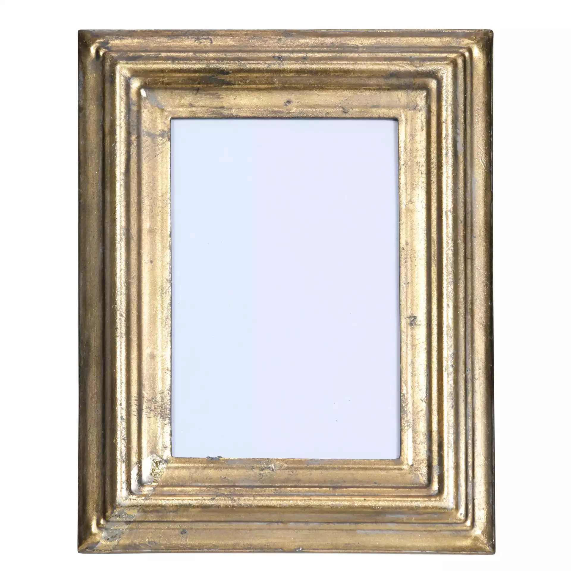 Antiqued Metal Picture Frame, Gold, 4" x 6" Photo