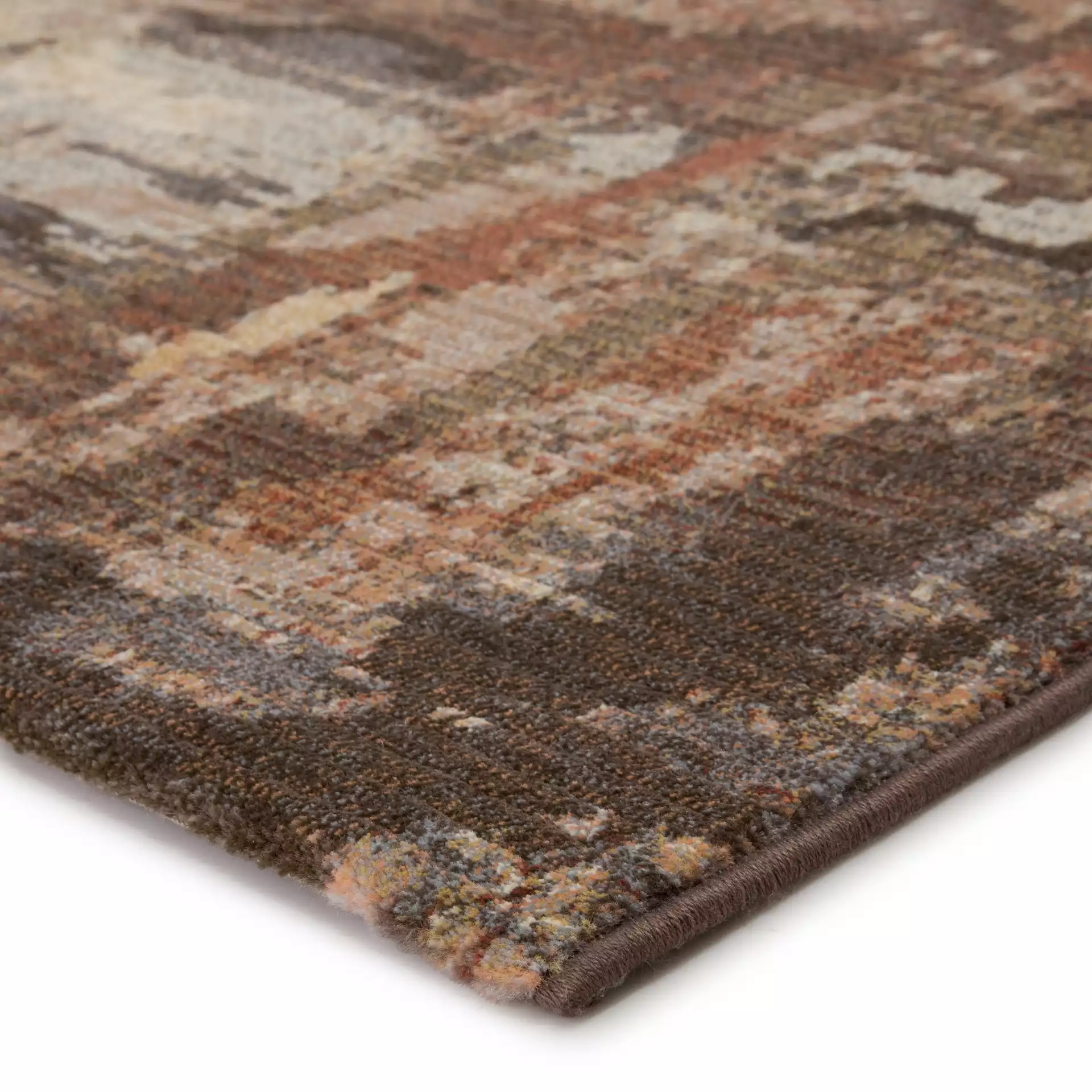 Buxton Abstract Brown/ Beige Area Rug (7'10"X10'10")