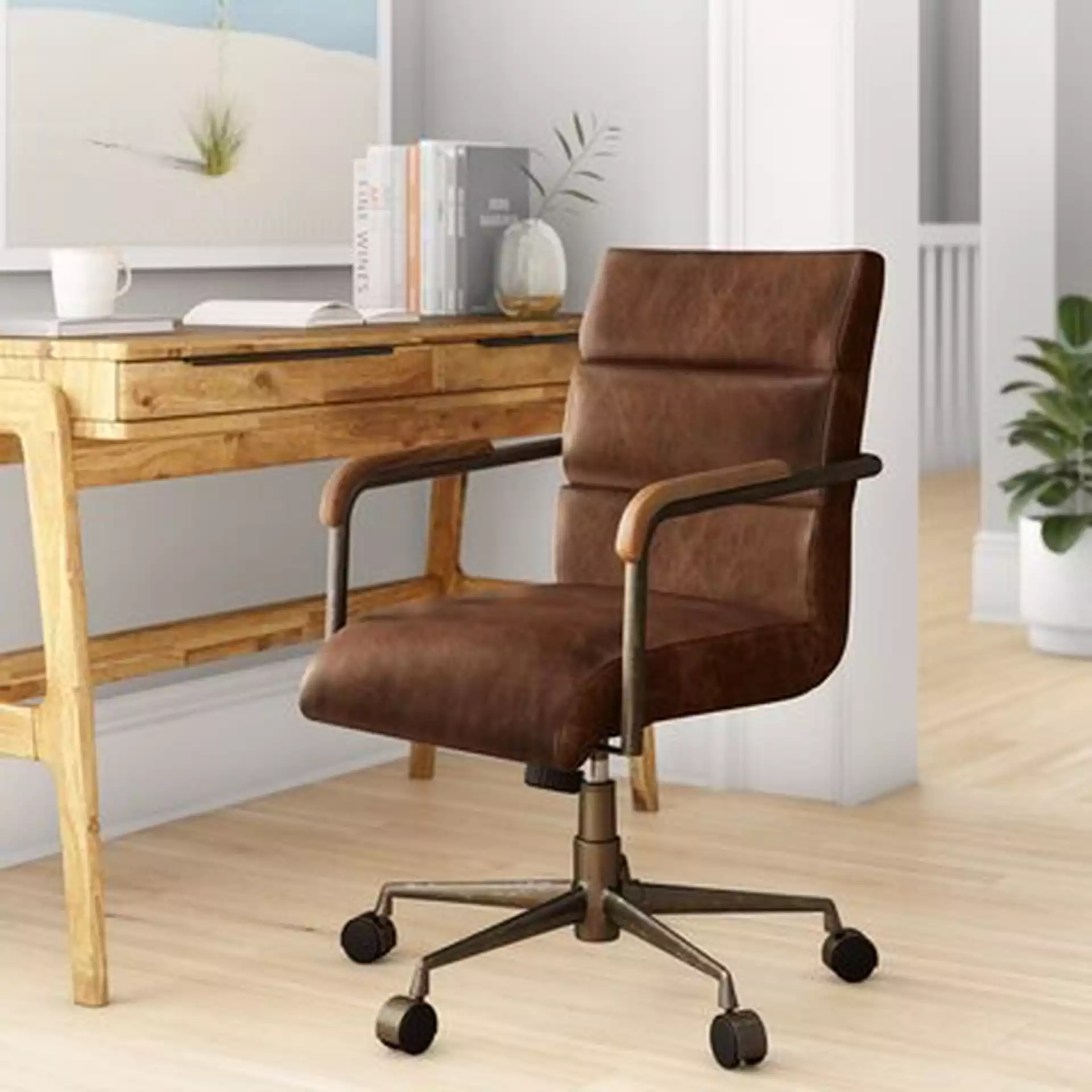 Hortencia Genuine Leather Conference Chair