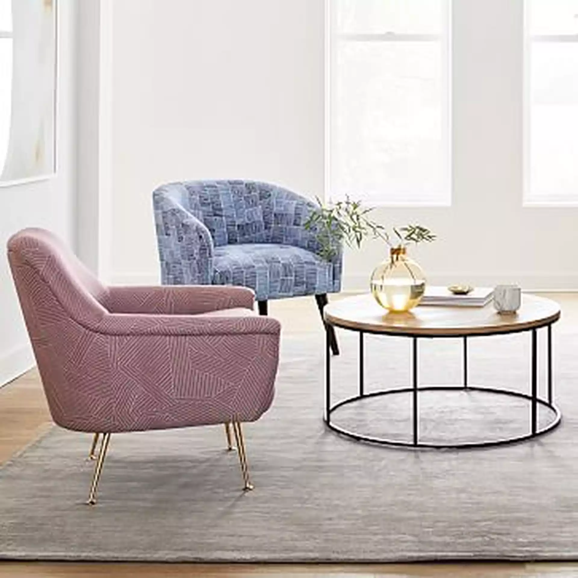 Deco Chair, Print, Modern Floral