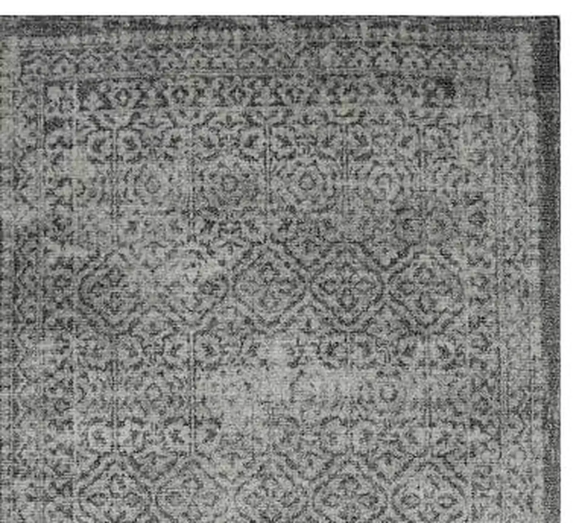 Prehn Printed Handwoven Rug, 3' x 5', Charcoal