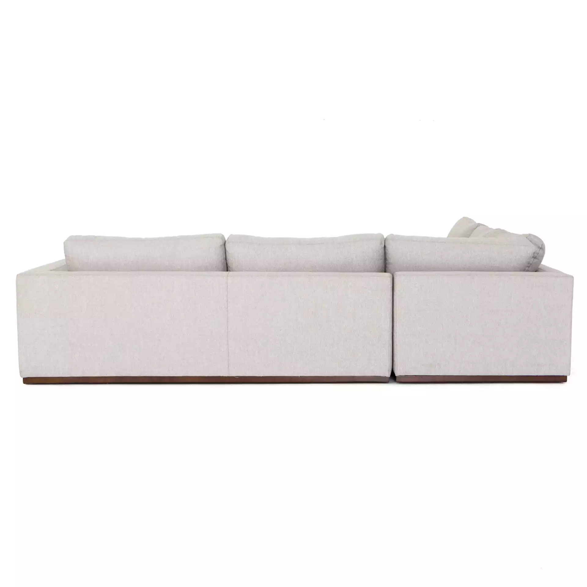 Stanley Modern Classic Light Grey Upholstered 3 Piece Sectional Sofa