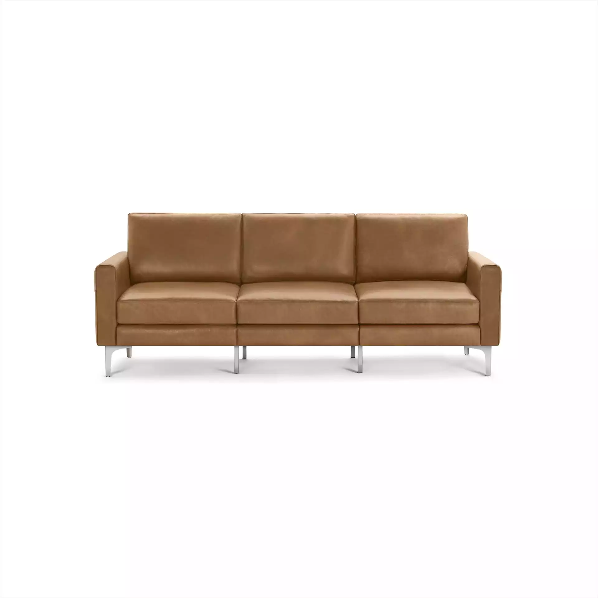 The Block Nomad Leather Sofa in Camel