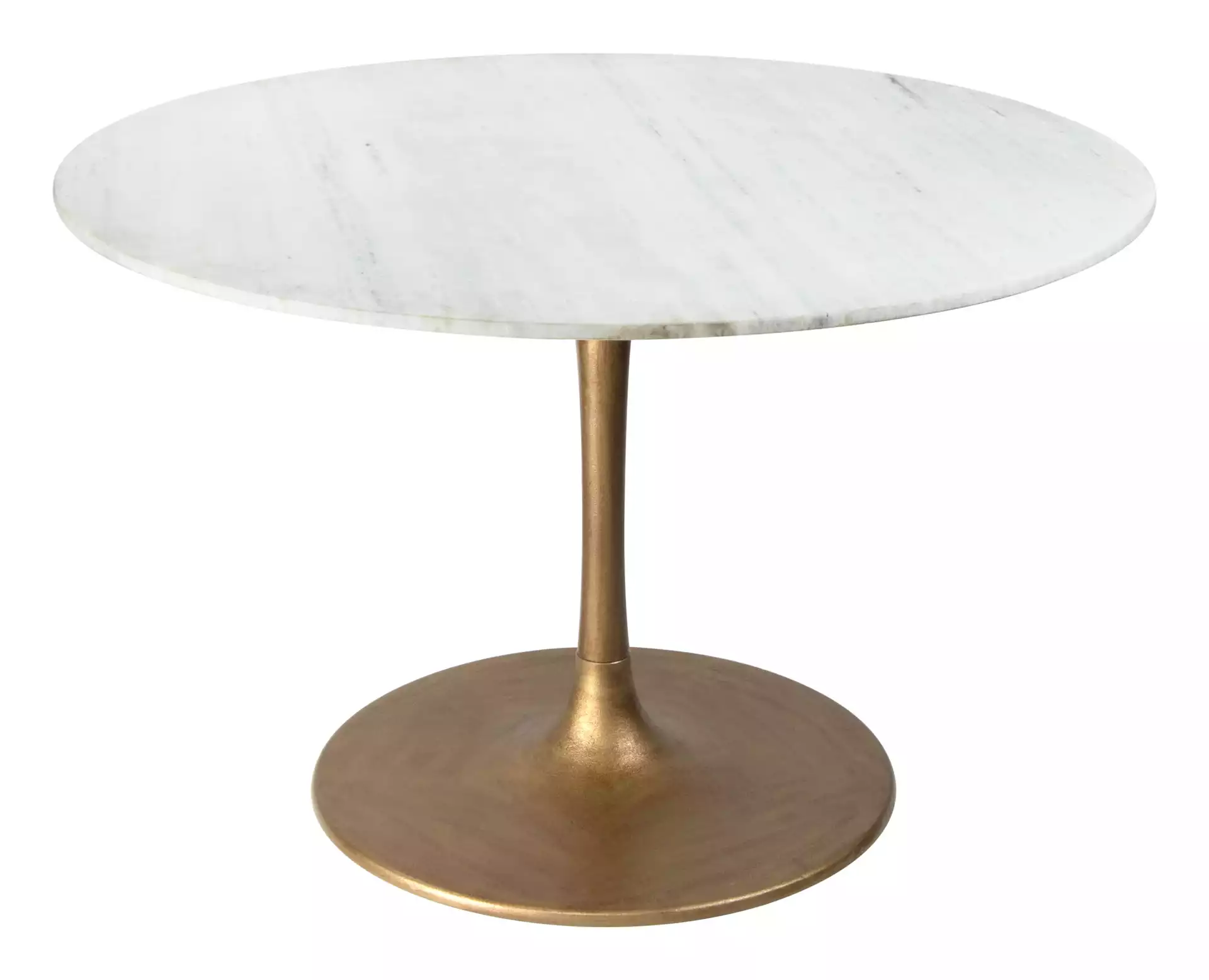 Ithaca Dining Table, White & Gold