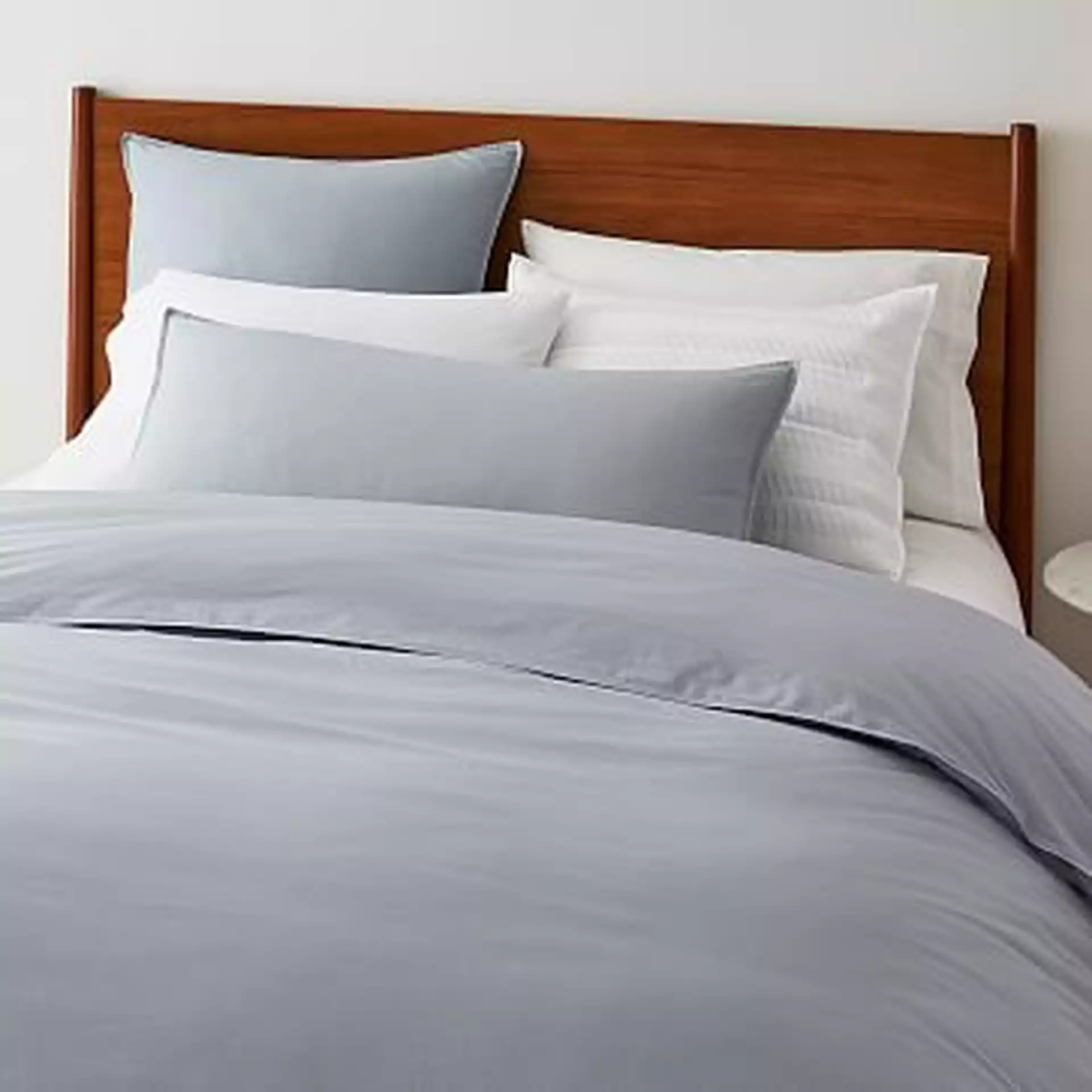 Organic Washed Cotton Duvet, Full/Queen, Pearl Gray