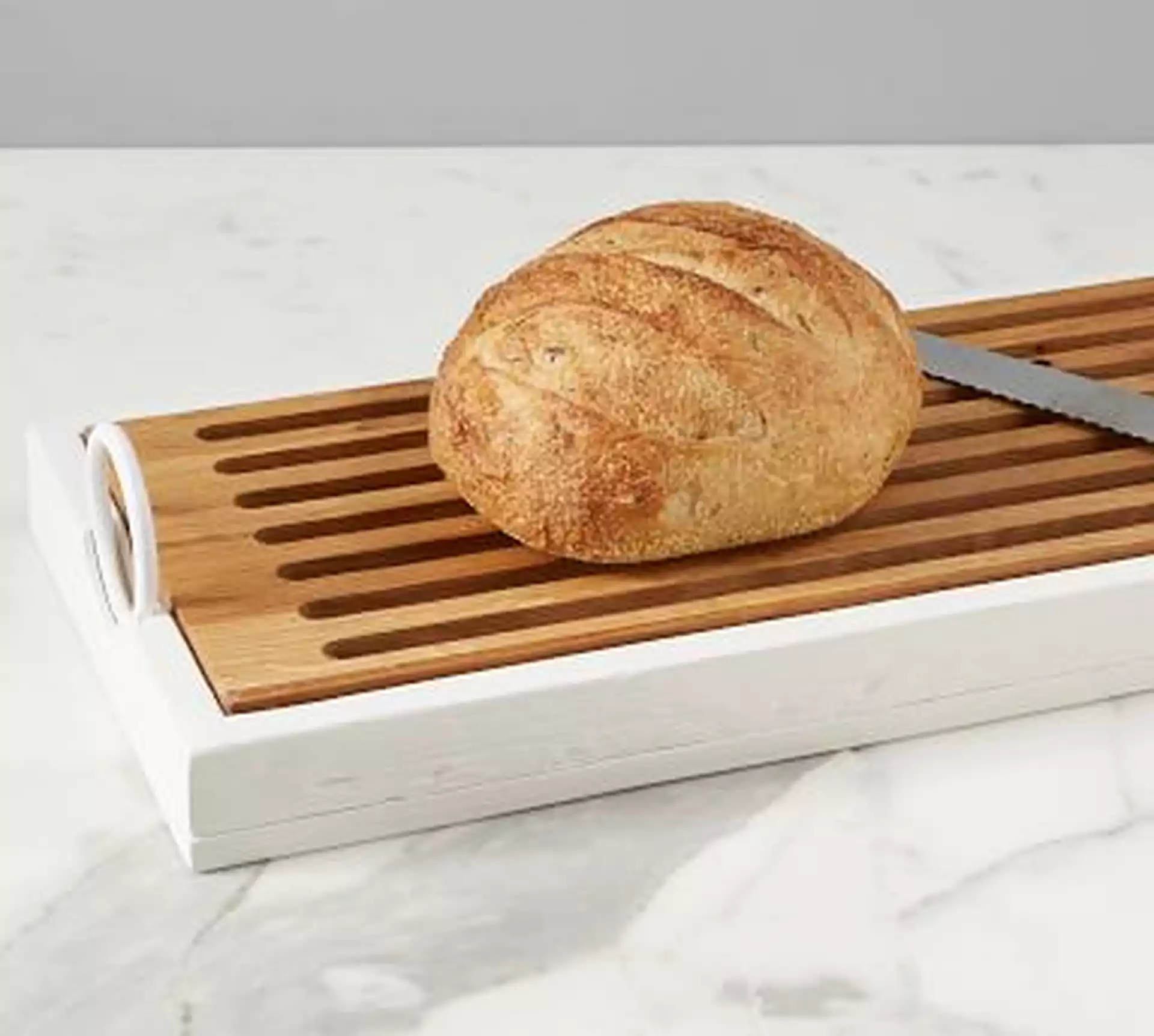Handmade Reclaimed Wood Bread Crumb Board - White
