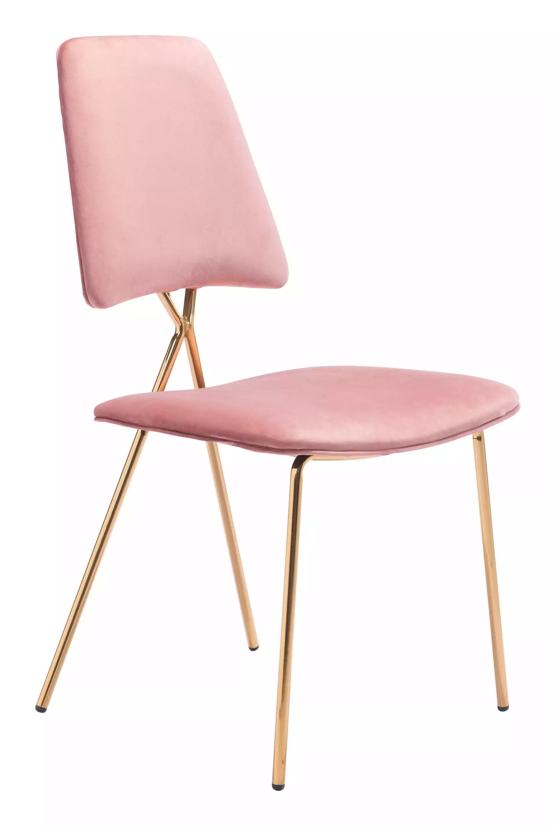 Chloe Dining Chair Pink & Gold (Set of 2)