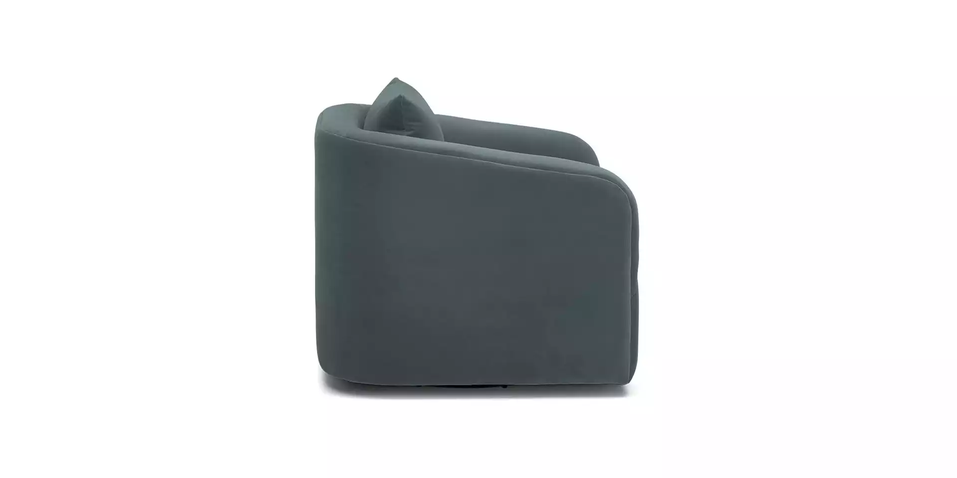 Blue Amelia Mid Century Modern Swivel Chair - Bungalow Slate