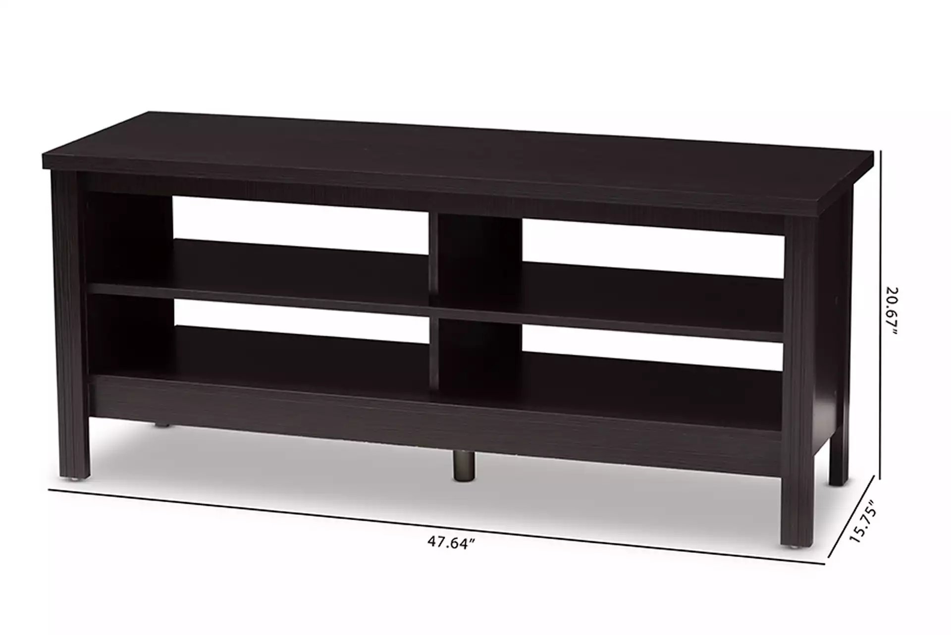 Sloane Modern and Contemporary Wenge Brown Finished TV Stand