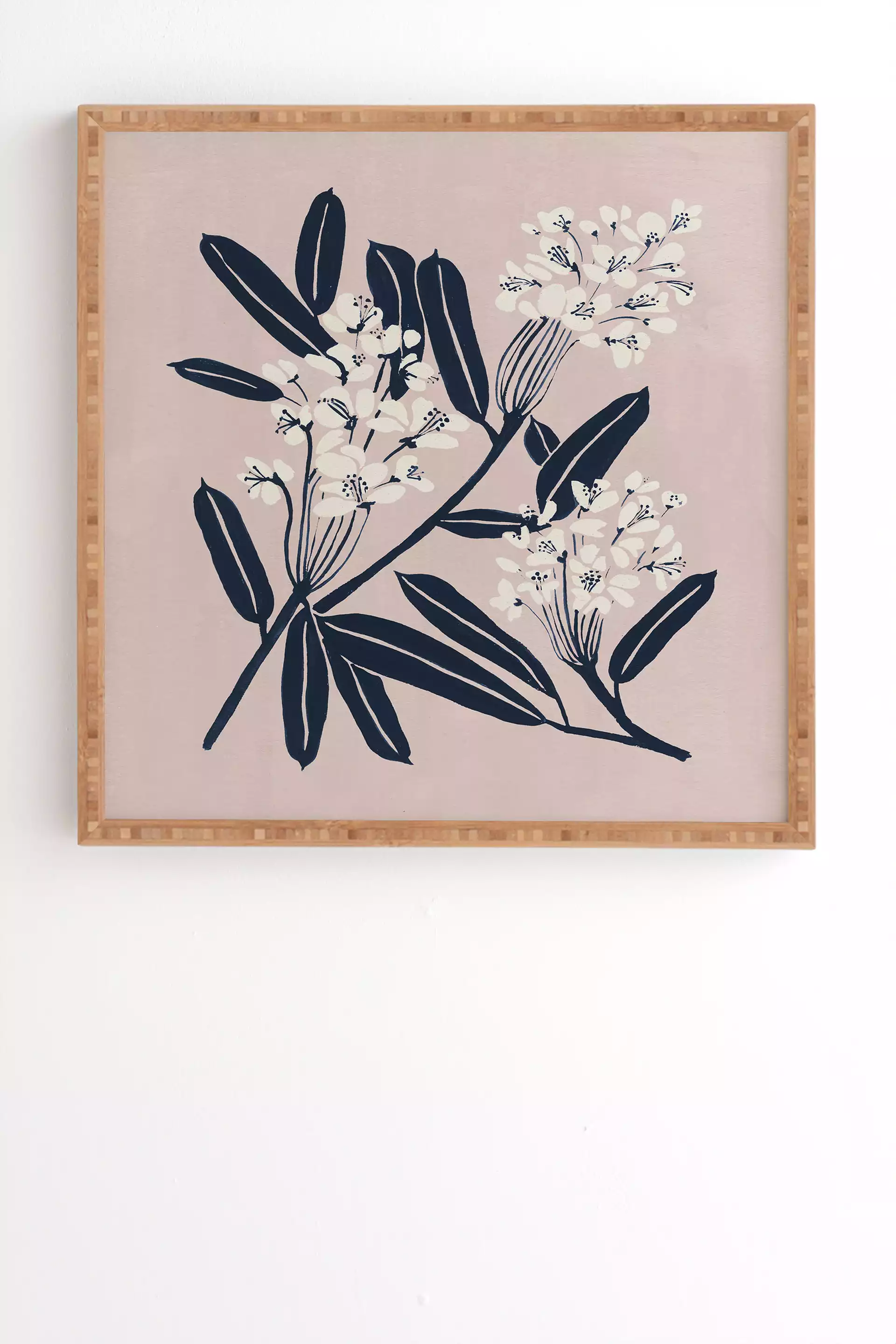 Boho Botanica by Megan Galante - Framed Wall Art Bamboo 30" x 30"