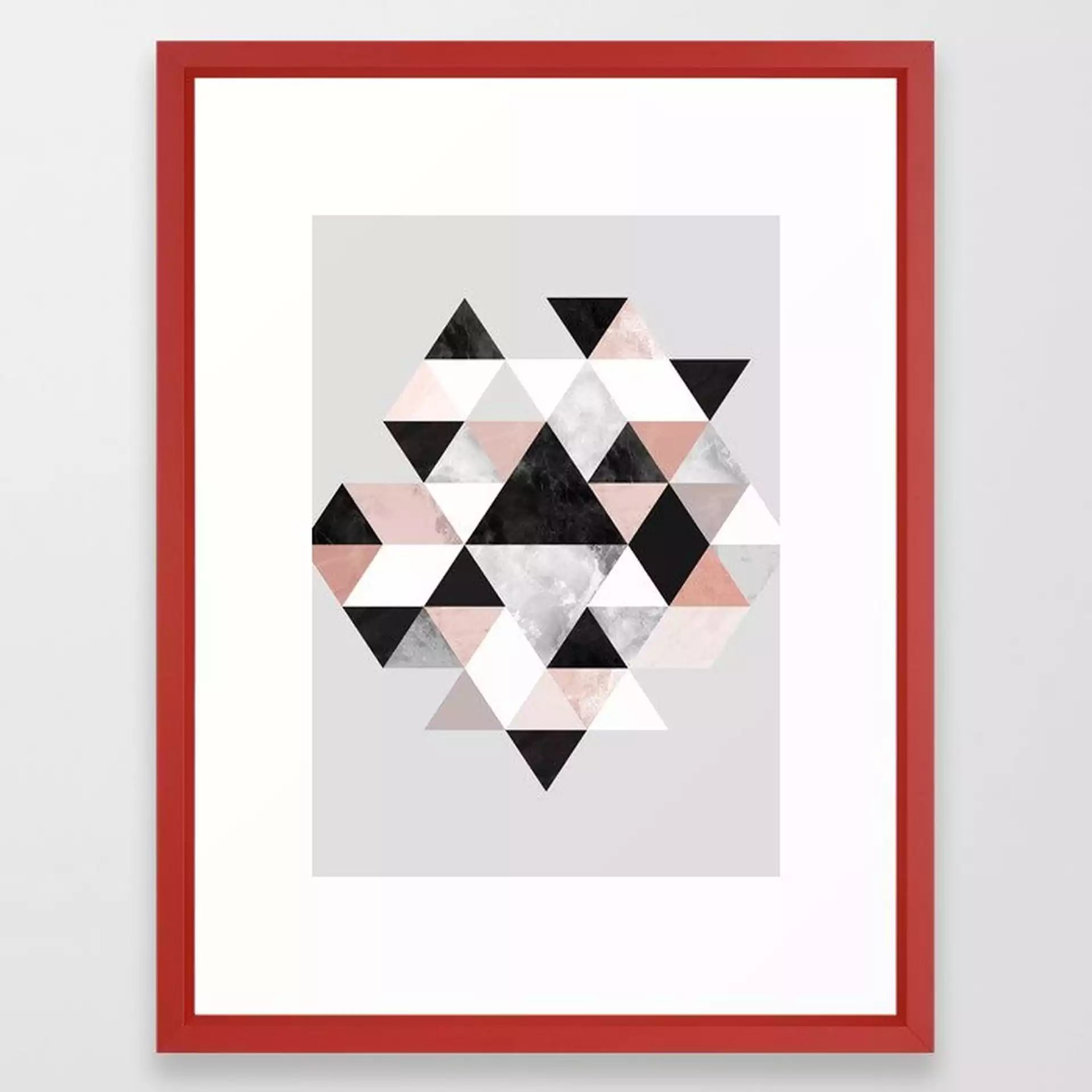 Graphic 202 Framed Art Print by Mareike BaPhmer - Vector Red - MEDIUM (Gallery)-20x26