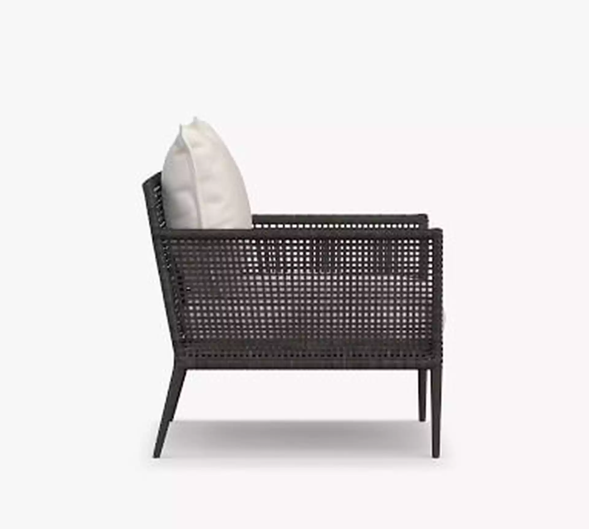 Cammeray Wicker Lounge Chair with Cushion, Black