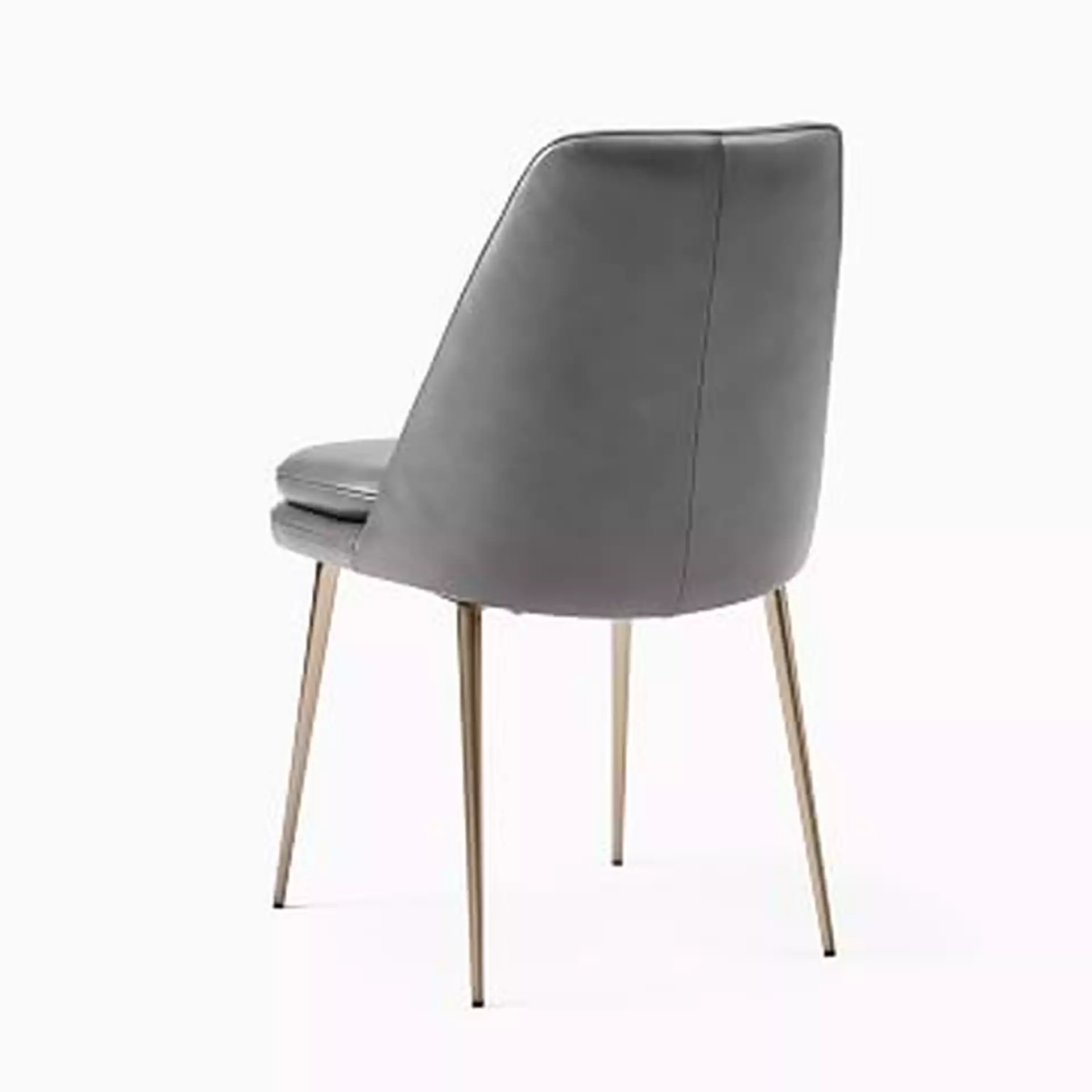 Finley Low Back Dining Chair, Vegan Leather, Cinder, Light Bronze