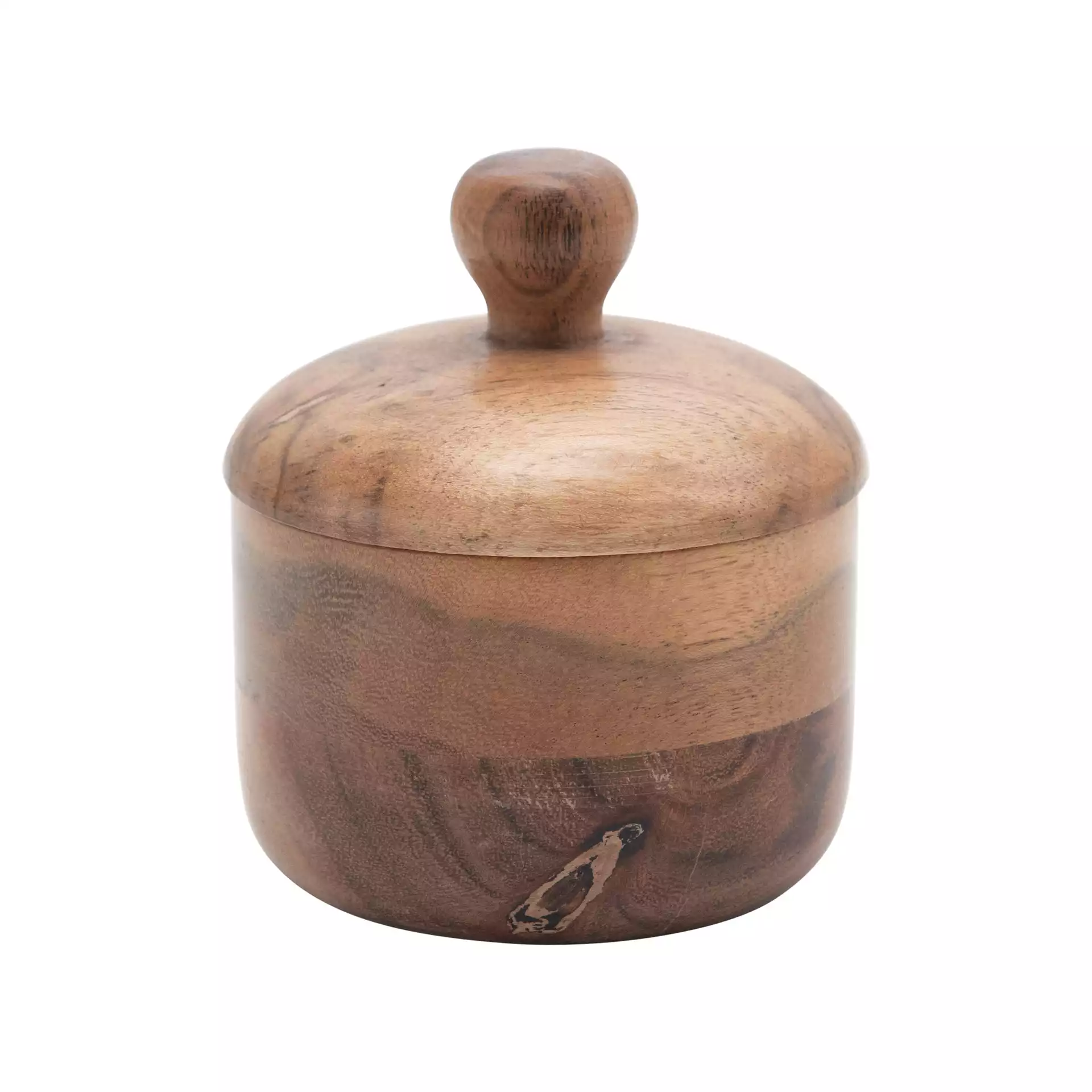 Acacia Wood Spice Jar with Lid