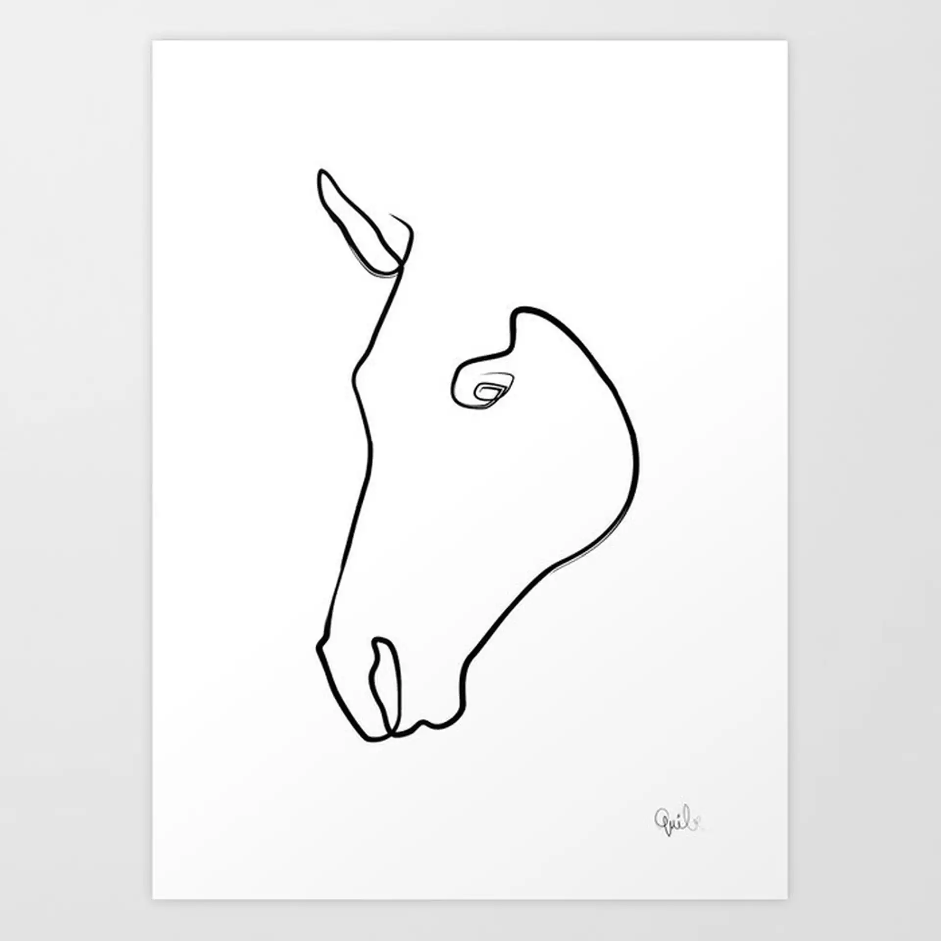 Horse 2204 Art Print by Quibe - SMALL