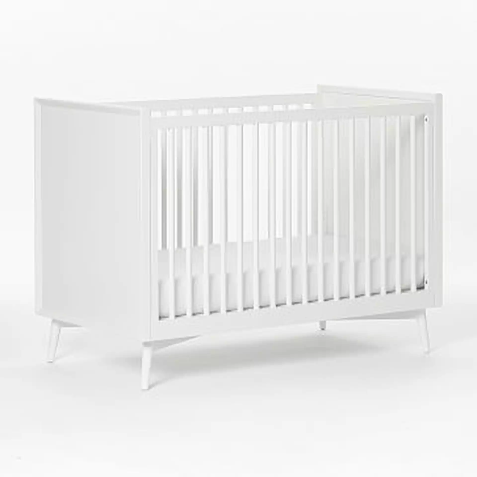 Mid-Century Convertible Crib, White, WE Kids