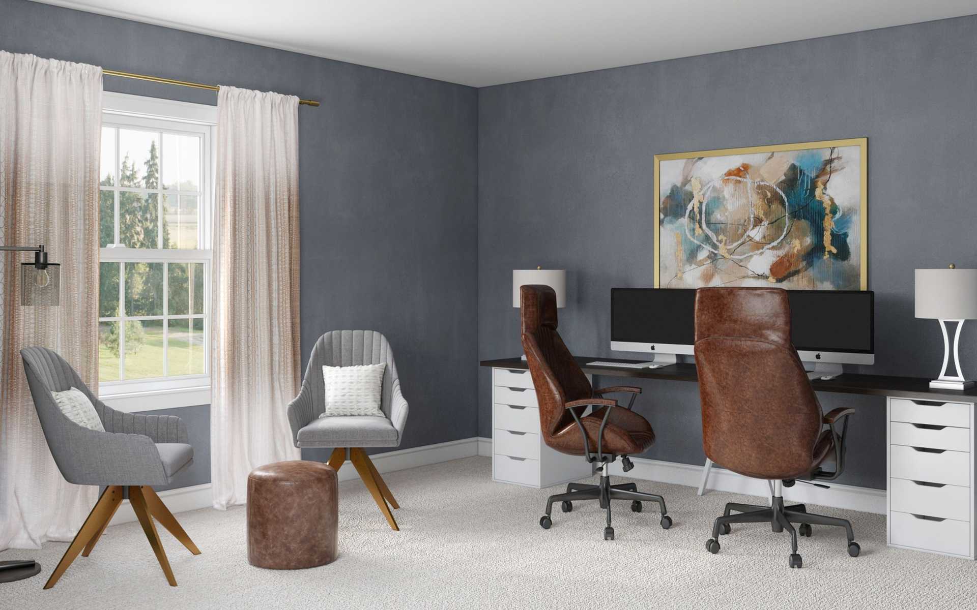 Modern, Industrial, Farmhouse, Rustic, Transitional Office Design by ...