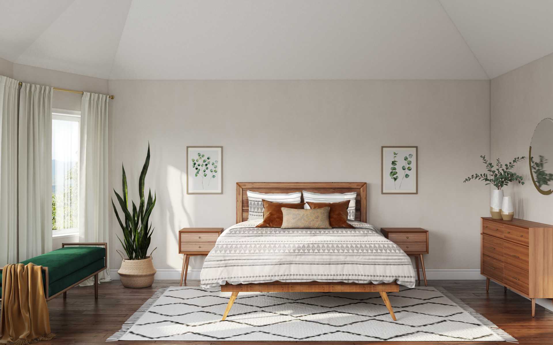 Midcentury Modern Scandinavian Bedroom Design By Havenly Interior Designer Kyla