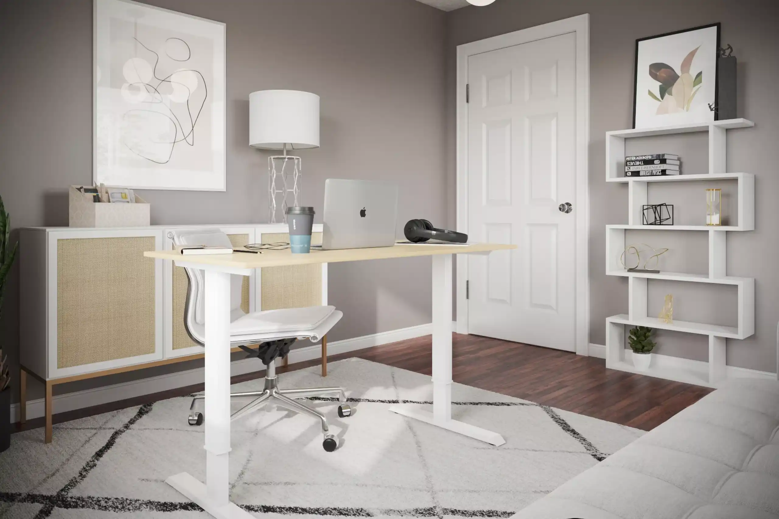 Industrial, Transitional Office by Carine | Havenly