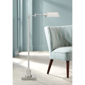 Possini Euro Design Brushed Nickel, Possini Euro Design Brushed Nickel Rectangle Table Lamp