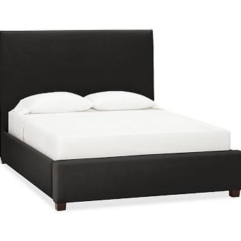 Tacoma Modular Storage Hutch Headboard Storage Platform Bed Bedside Towers Queen Weathered Black Pottery Barn